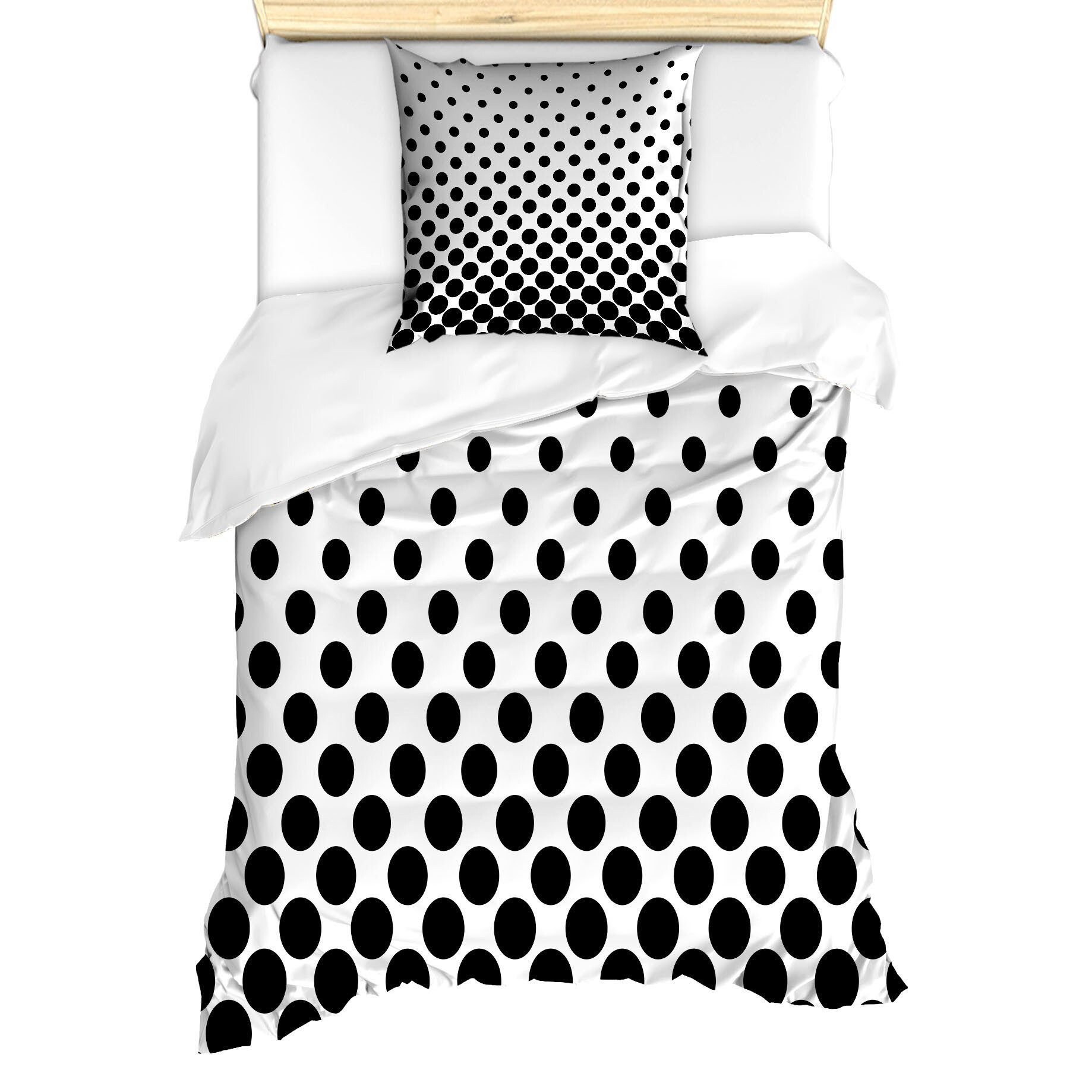 Abakuhaus Bettwäsche Milbensicher Allergiker geeignet mit Kissenbezug, Microfaser, Abstrakt Minimalist Tupfen