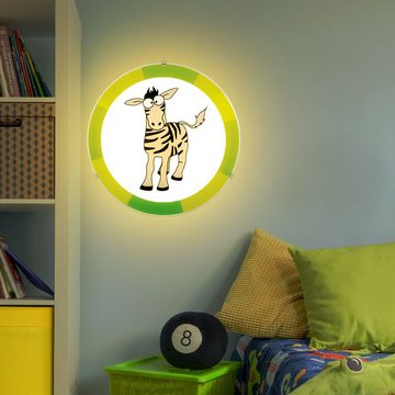 etc-shop Smarte LED-Leuchte, Leuchtmittel inklusive, Kaltweiß, Warmweiß, Neutralweiß, Tageslichtweiß, Farbwechsel, Decken Lampe Kinder Zimmer Motiv Zebra Alexa Google App im