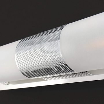 Licht-Erlebnisse Wandleuchte PERIO, ohne Leuchtmittel, Wandlampe Badezimmer Glas Metall 2x E14 blendarm Badlampe