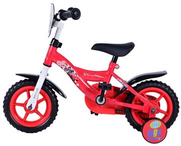 TPFSports Kinderfahrrad Disney Cars 10 Zoll, 1 Gang, (Jungs Fahrrad - Rutschfeste Sicherheitsgriffe), Kinder Fahrrad 10 Zoll mit Stützräder Laufrad Jungen Kinderrad