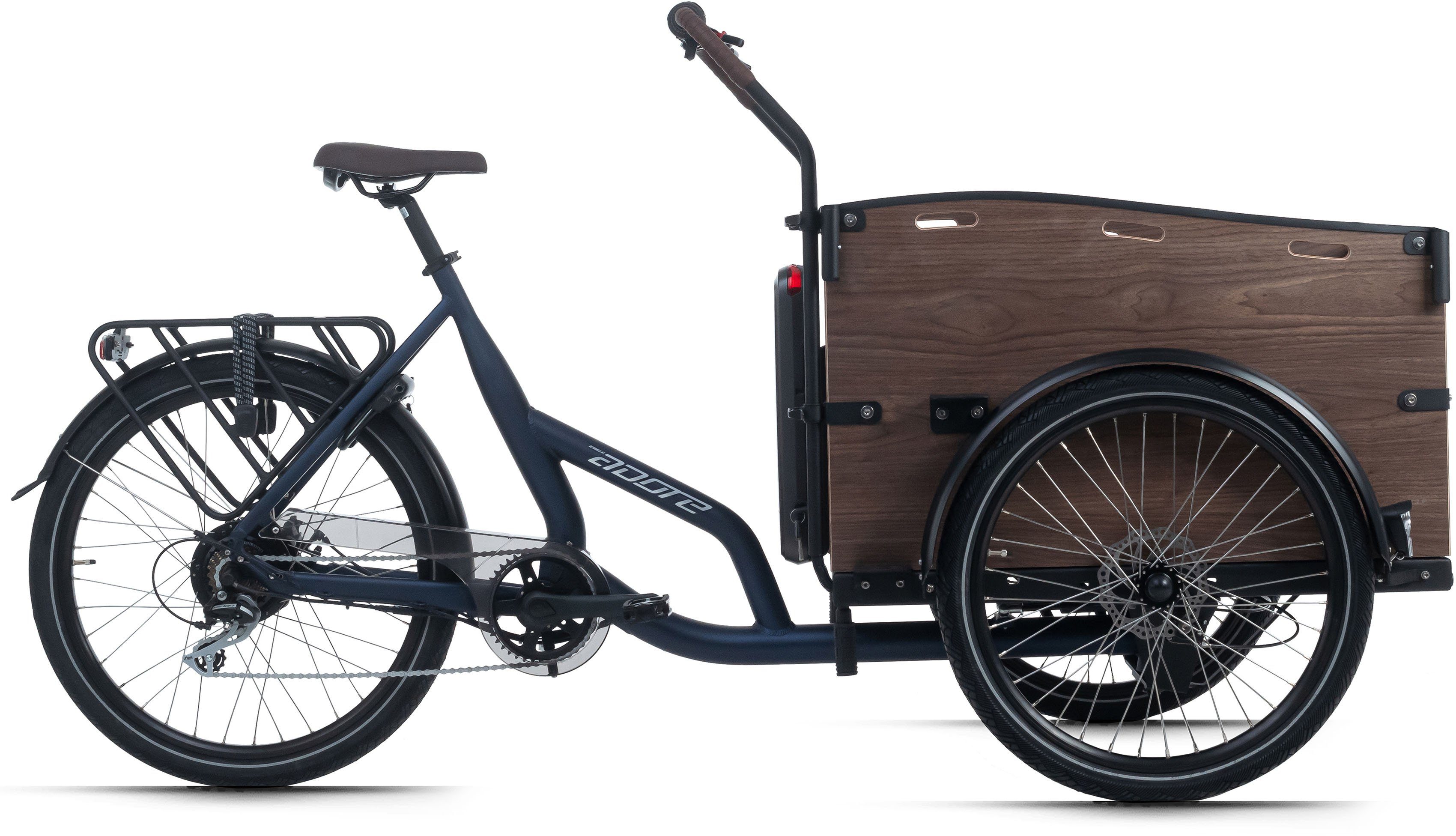 Adore E-Bike Lastenrad Urban Deluxe, 7 Gang Shimano Acera Schaltwerk, Kettenschaltung, Heckmotor, 468 Wh, ABUS Shield 5650 Rahmenschloss