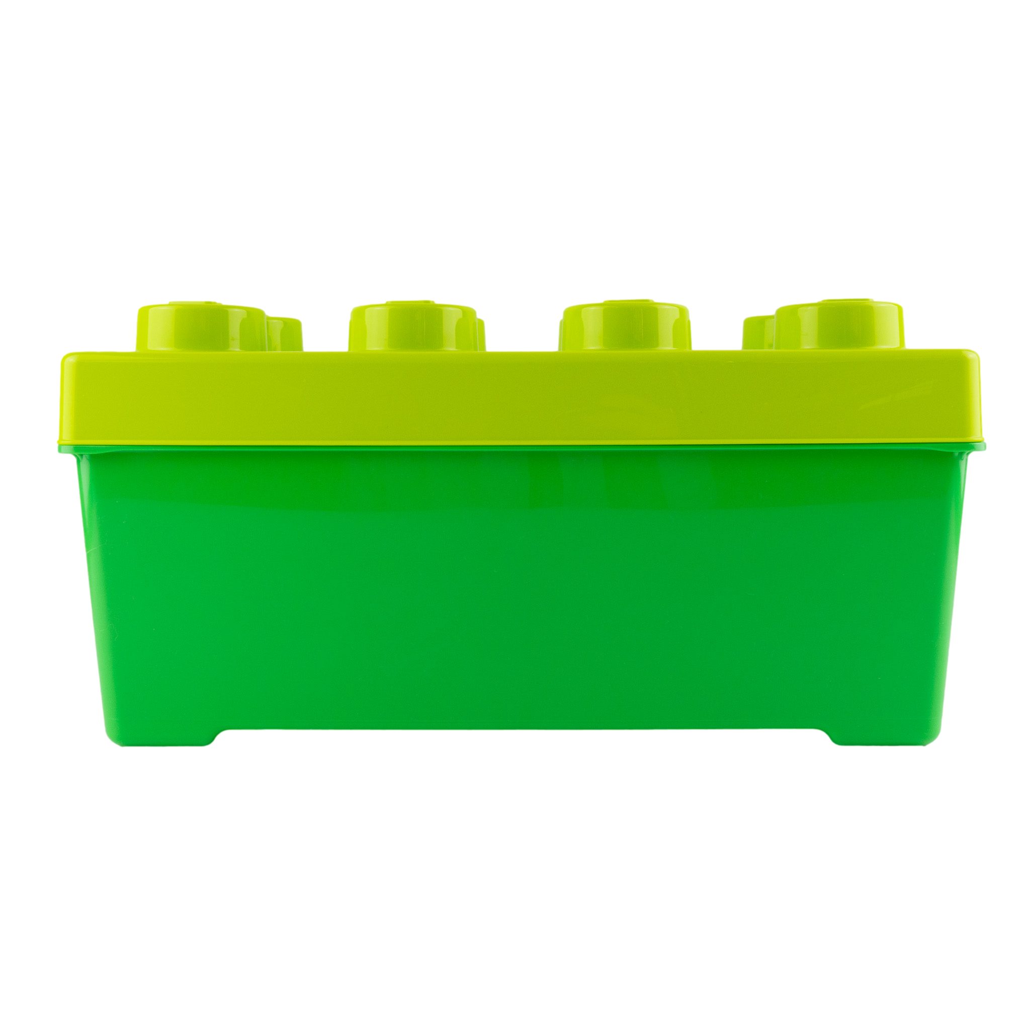 LEGO® LEGO® Aufbewahrungsbox Grün Mittelgroß mit Deckel Stapelbar - Menge 1x Spielbausteine, (Bausteine, 1 St., Kreativ-Set), Made in Europe