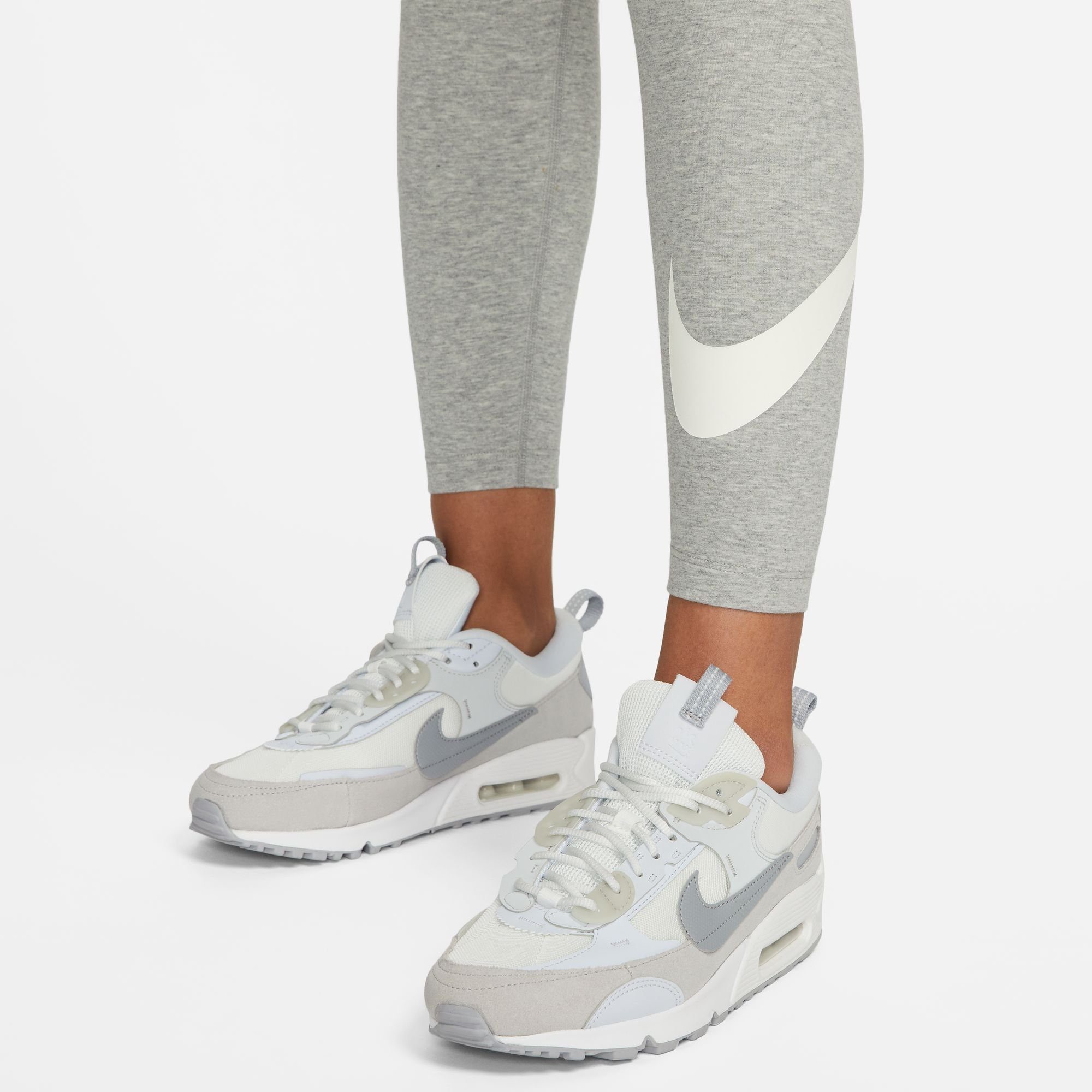 Nike Sportswear Leggings LEGGINGS GRAPHIC HEATHER/SAIL WOMEN'S GREY CLASSICS HIGH-WAISTED DK