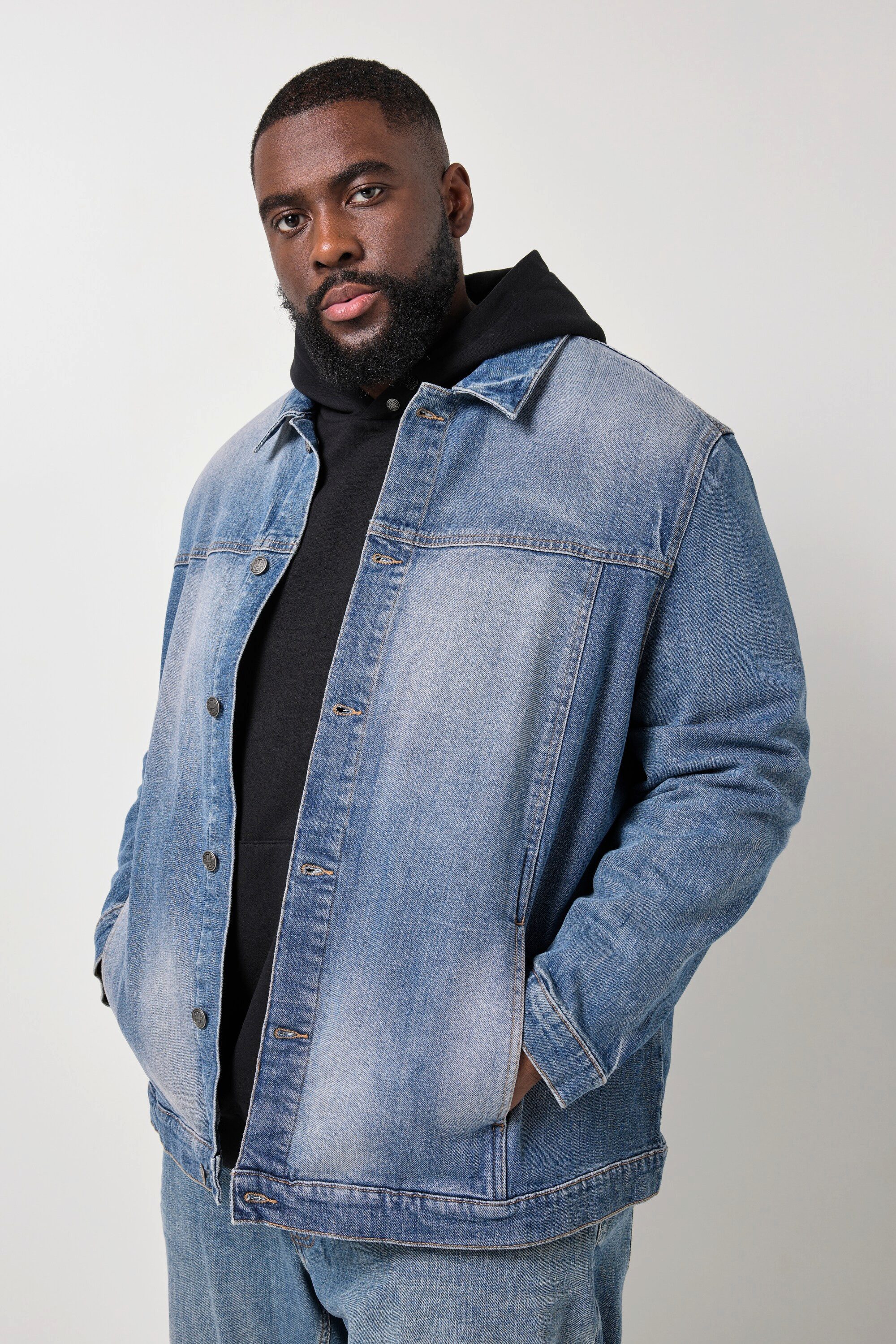 STHUGE Funktionsjacke Jeansjacke Vintage Look Knopfleiste bis 8 XL. € 99,99