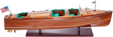 BRUBAKER Dekoobjekt Modellboot Chris Craft Triple Cockpit (1 St), amerikanisches Luxusboot, Replika im Maßstab 1:9, Handwerksarbeit mit Zertifikat, 81 x 24 x 21 cm Luxus Dekoration Boot