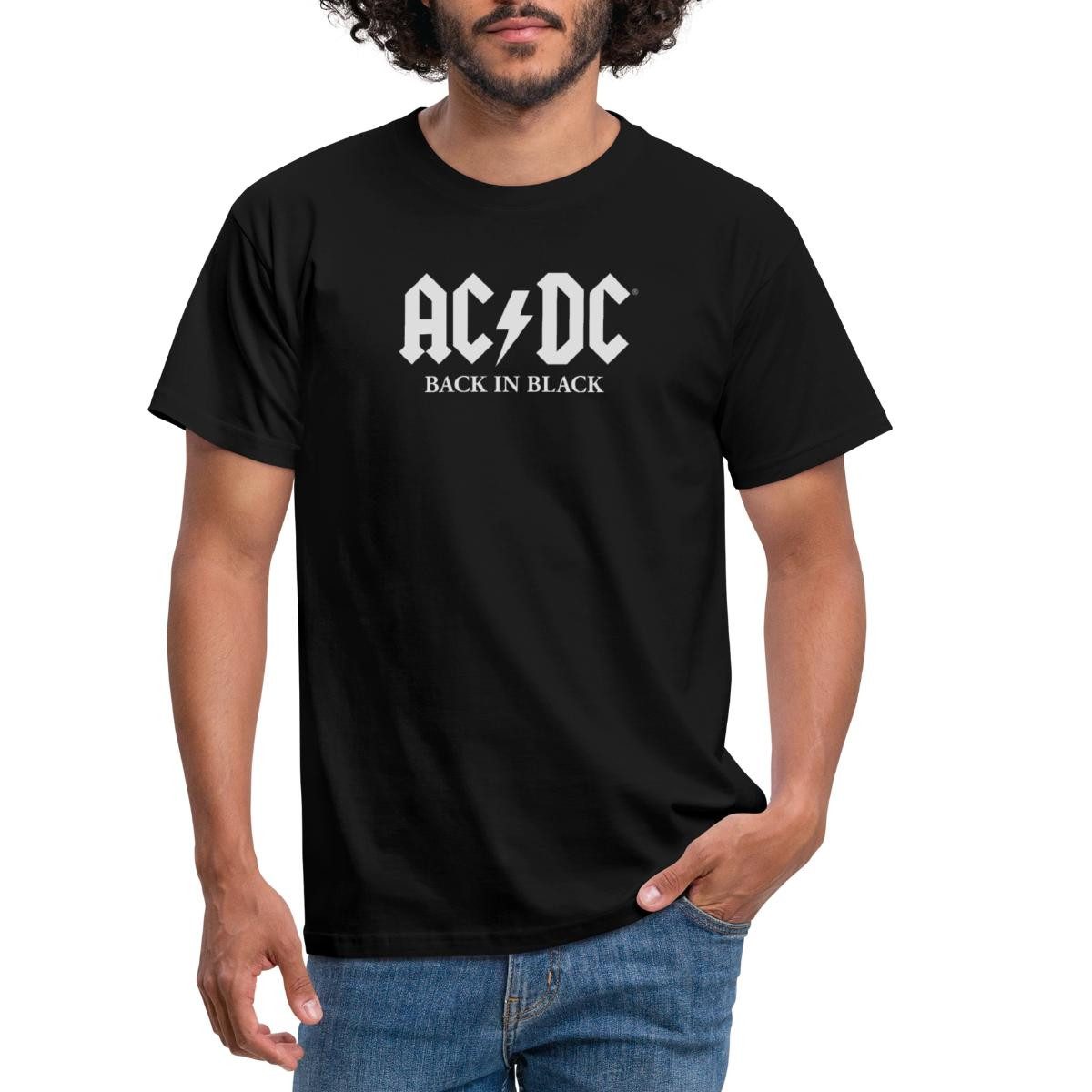 Spreadshirt T-Shirt AC/DC Back In Black günstig online kaufen