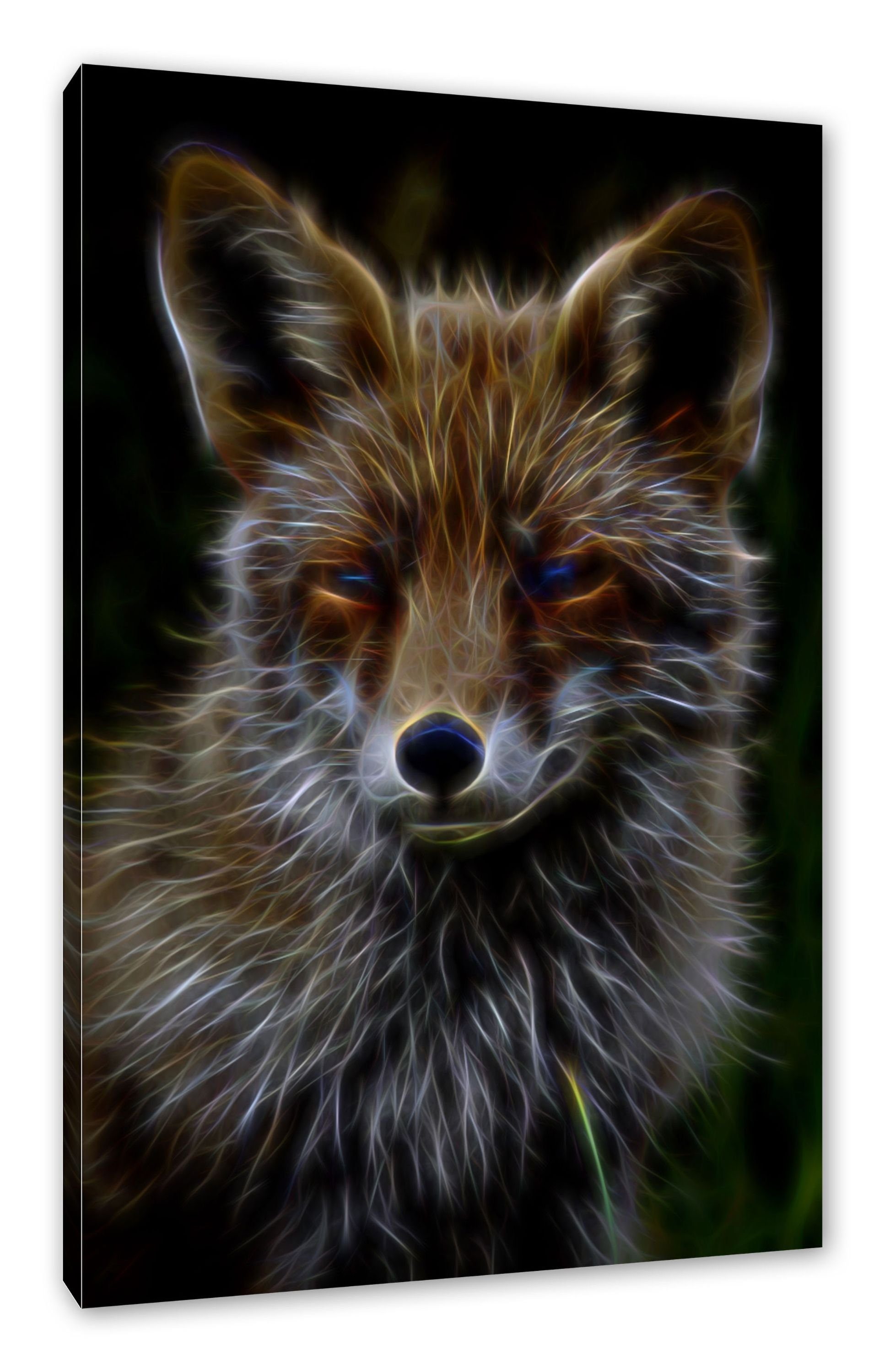 Pixxprint Leinwandbild schöner Fuchs, schöner Fuchs (1 St), Leinwandbild fertig bespannt, inkl. Zackenaufhänger
