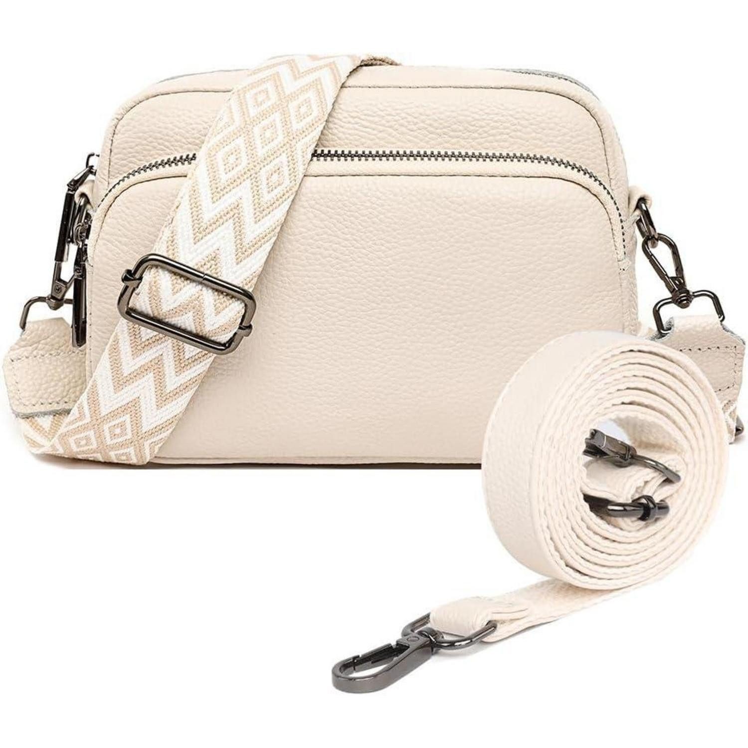 LuxusKollektion Umhängetasche Damen Umhängetasche Echtes Leder Crossbody Bag Schultertasche 3