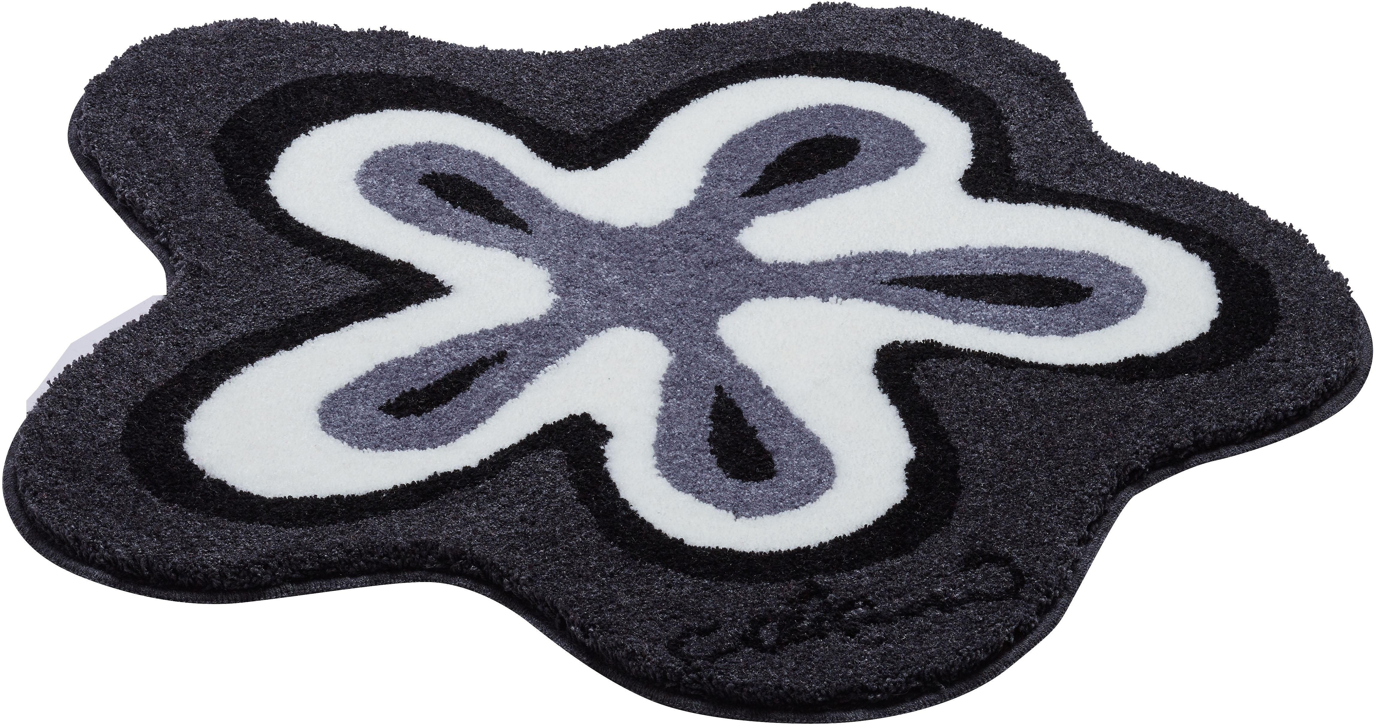 Colani Badematte Colani 1, Höhe 24 mm, rutschhemmend beschichtet, fußbodenheizungsgeeignet, Kunstfaser, wellenförmig