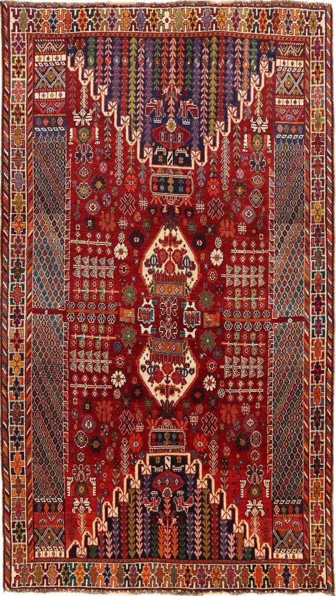 Orientteppich Shiraz 161x285 Handgeknüpfter Orientteppich / Perserteppich, Nain Trading, rechteckig, Höhe: 10 mm