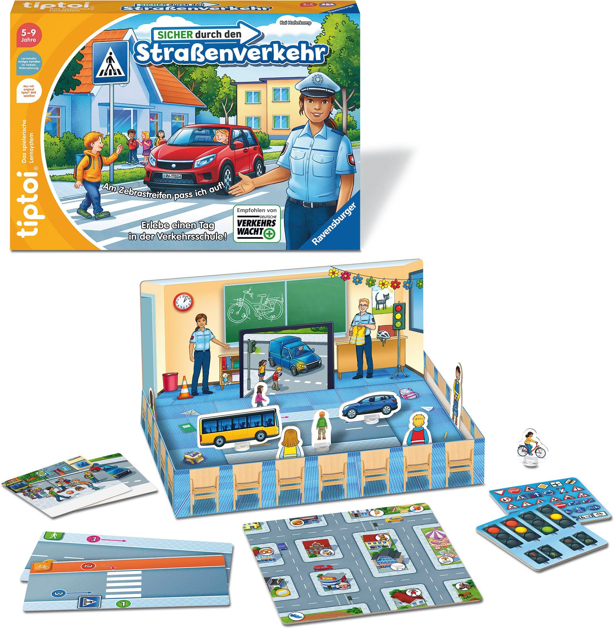 Ravensburger Spiel tiptoi® Sicher durch den Straßenverkehr, Kinderspiel, Made in Europe