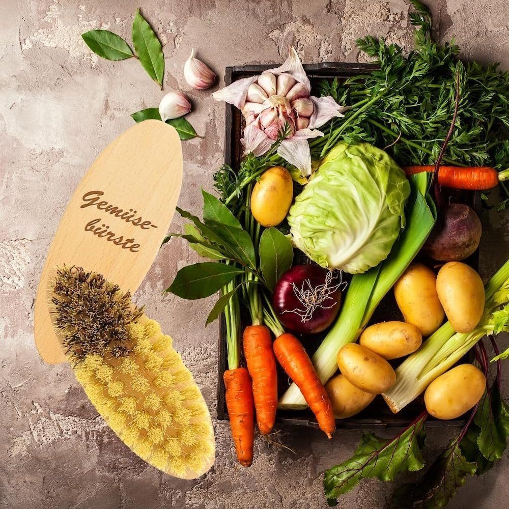 Hofmeister Reinigungsbürste Buchenholz Gemüsebürste 13,5 cm