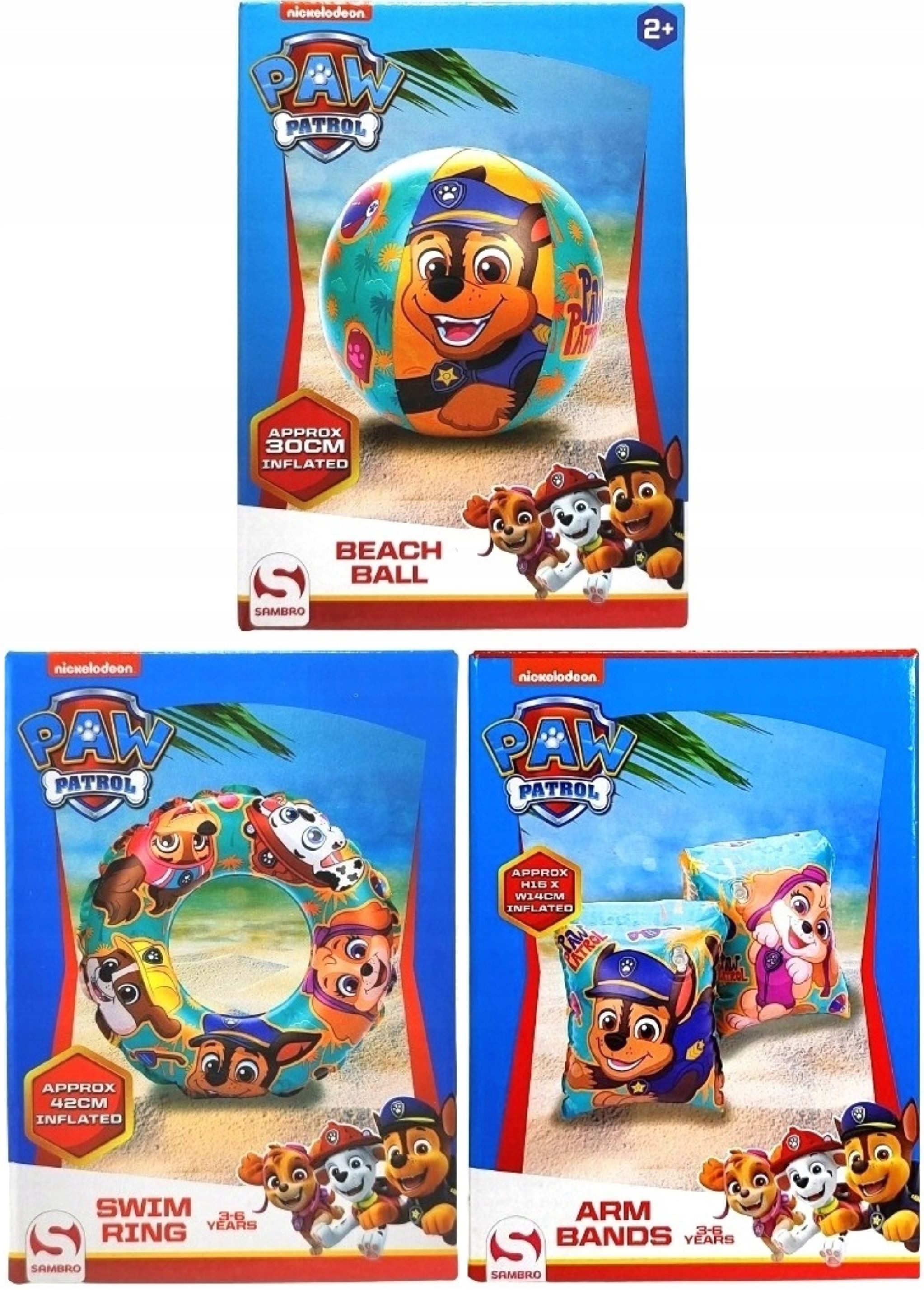 Badeanzug PAW Patrol Schwimmset: Schwimmring + Armbänder + Ball
