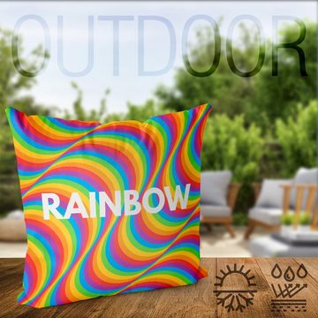 Kissenbezug, VOID (1 Stück), Rainbow LGBTQ Pride Retro Muster 80s Gay pride flag parade club LGBTQ