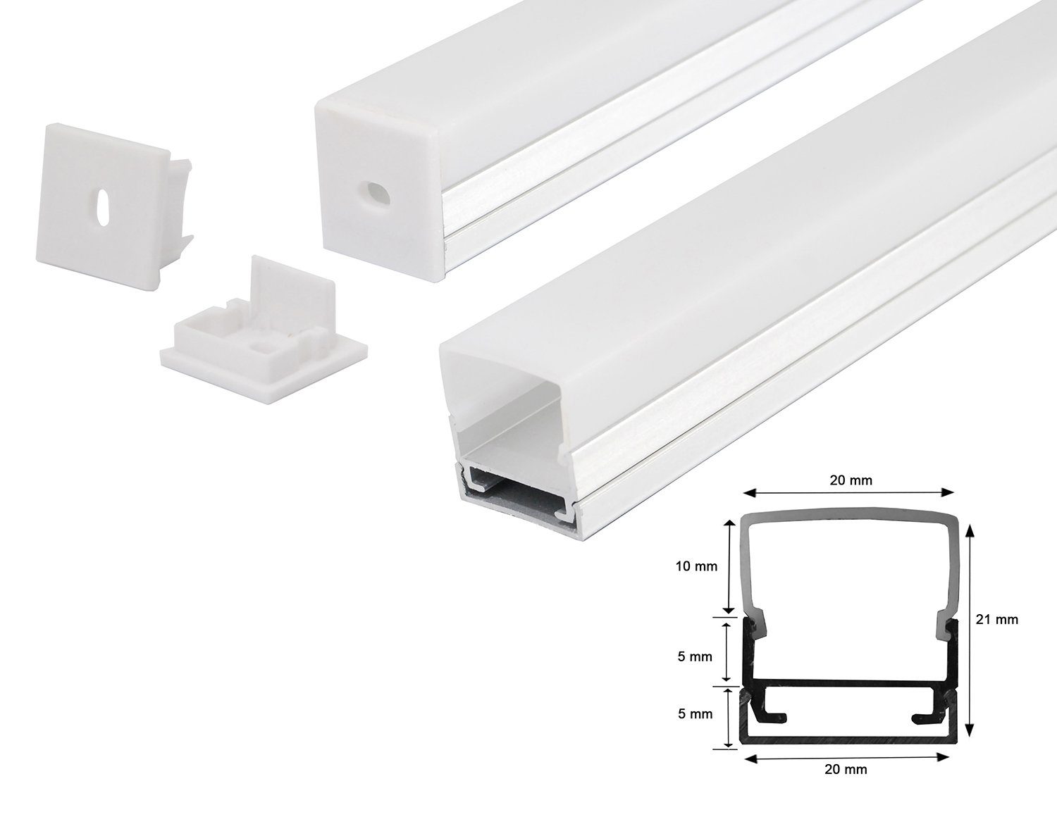 ENERGMiX LED-Stripe-Profil 2 Meter Alu Profile günstig online kaufen