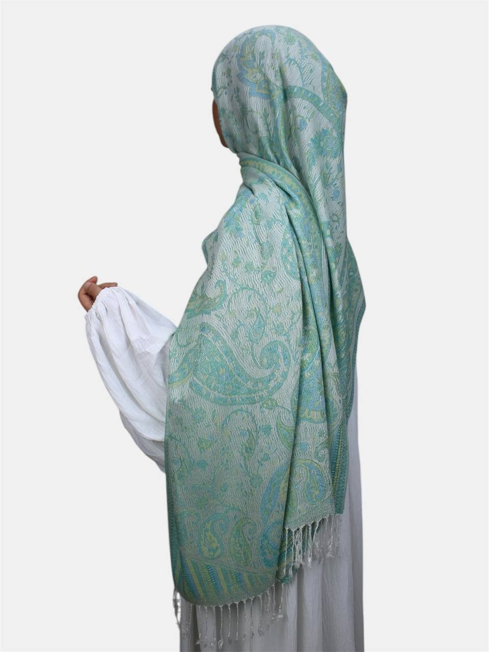Aymasal Kopftuch Safae Pashmina Muster Hijab Kopftuch Schal Fransentuch sca günstig online kaufen