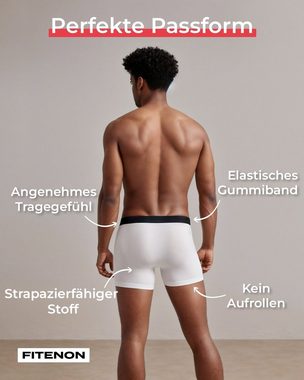 FITENON Boxershorts Herren Unterhosen, Unterwäsche, ohne kratzenden Zettel, Baumwolle (6 er Set) mit Logo-Elastikbund