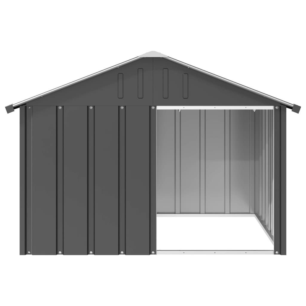 vidaXL Hundehütte, Hundehaus Anthrazit 116,5x103x81,5 cm Verzinkter Stahl