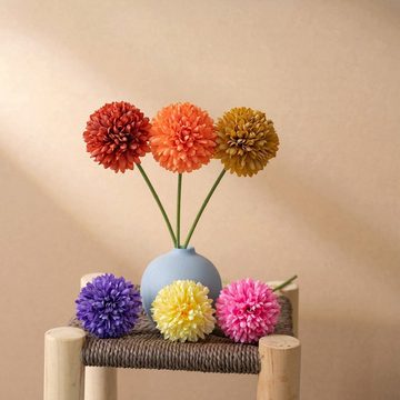 Kunstpflanze 6 Stängel Trockenblumen, Löwenzahn, Chrysanthemen, Heimdekoration, AUKUU, Party, Kunstblumen (ohne Vase)