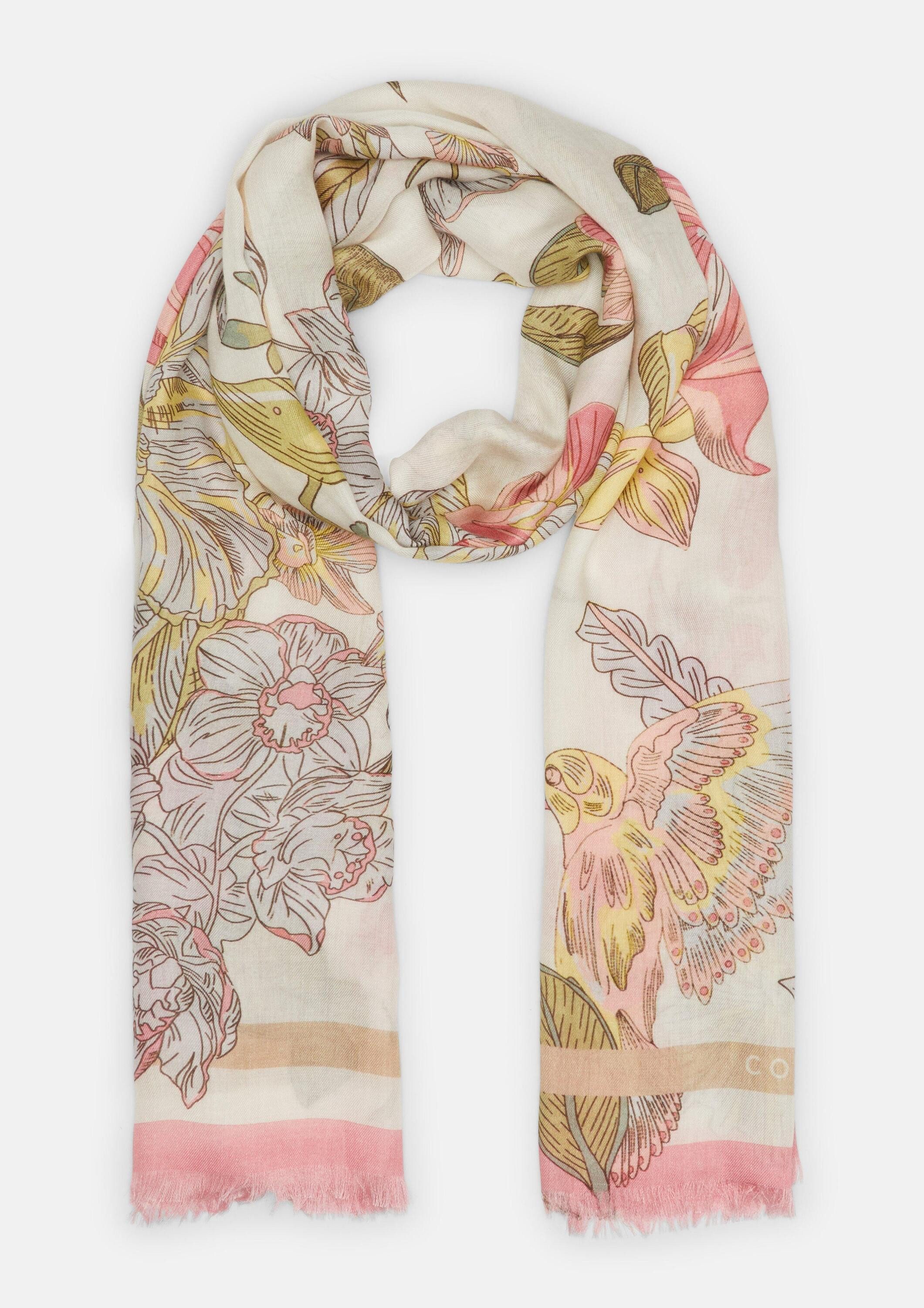comma Schal Tuch, Leichter Schal mit Blumenmuster