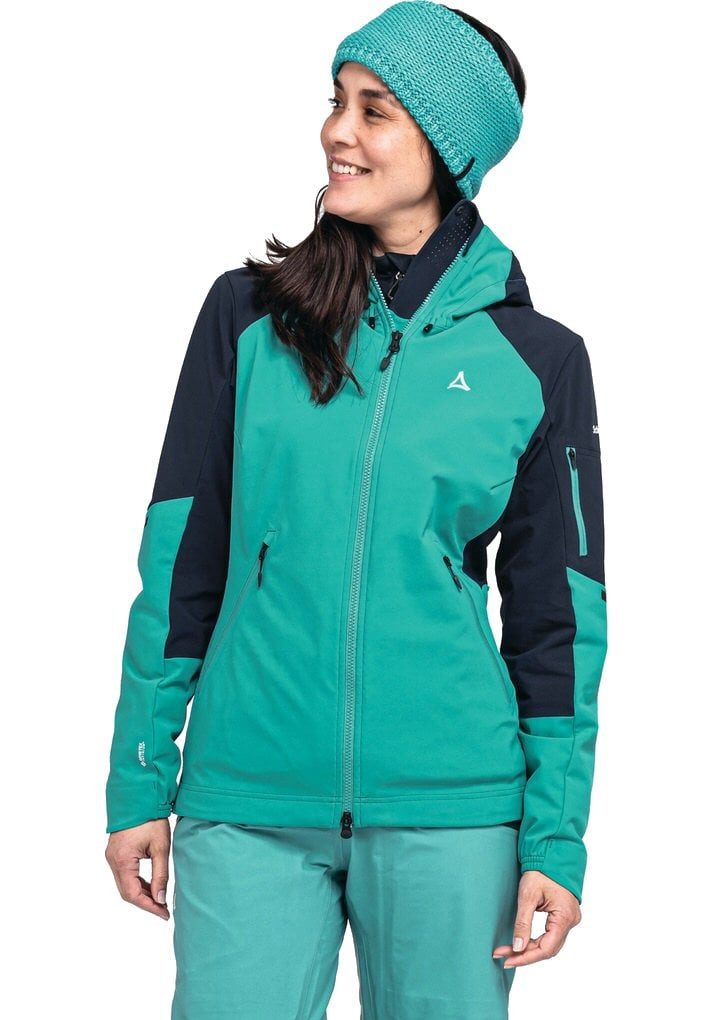 Schöffel Softshelljacke Skijacke Kals (Softshelljacke, 3-Lagen Gore-Tex, winddicht) grün Damen