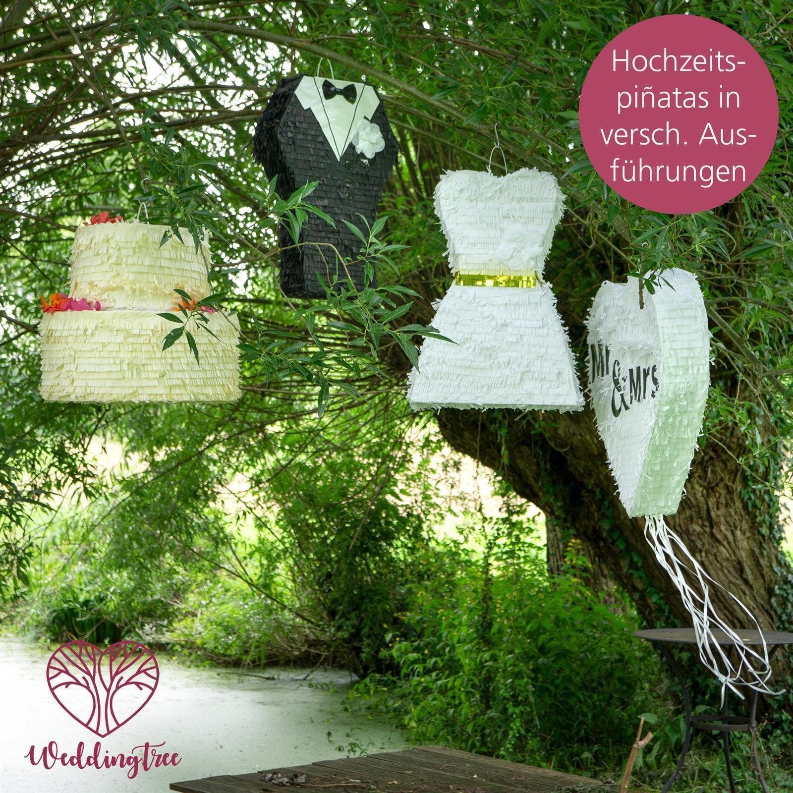 40 35 x cm Pinata Papierdekoration WeddingTree 10 WeddingTree 35 x x Herz 10 cm, 40 x