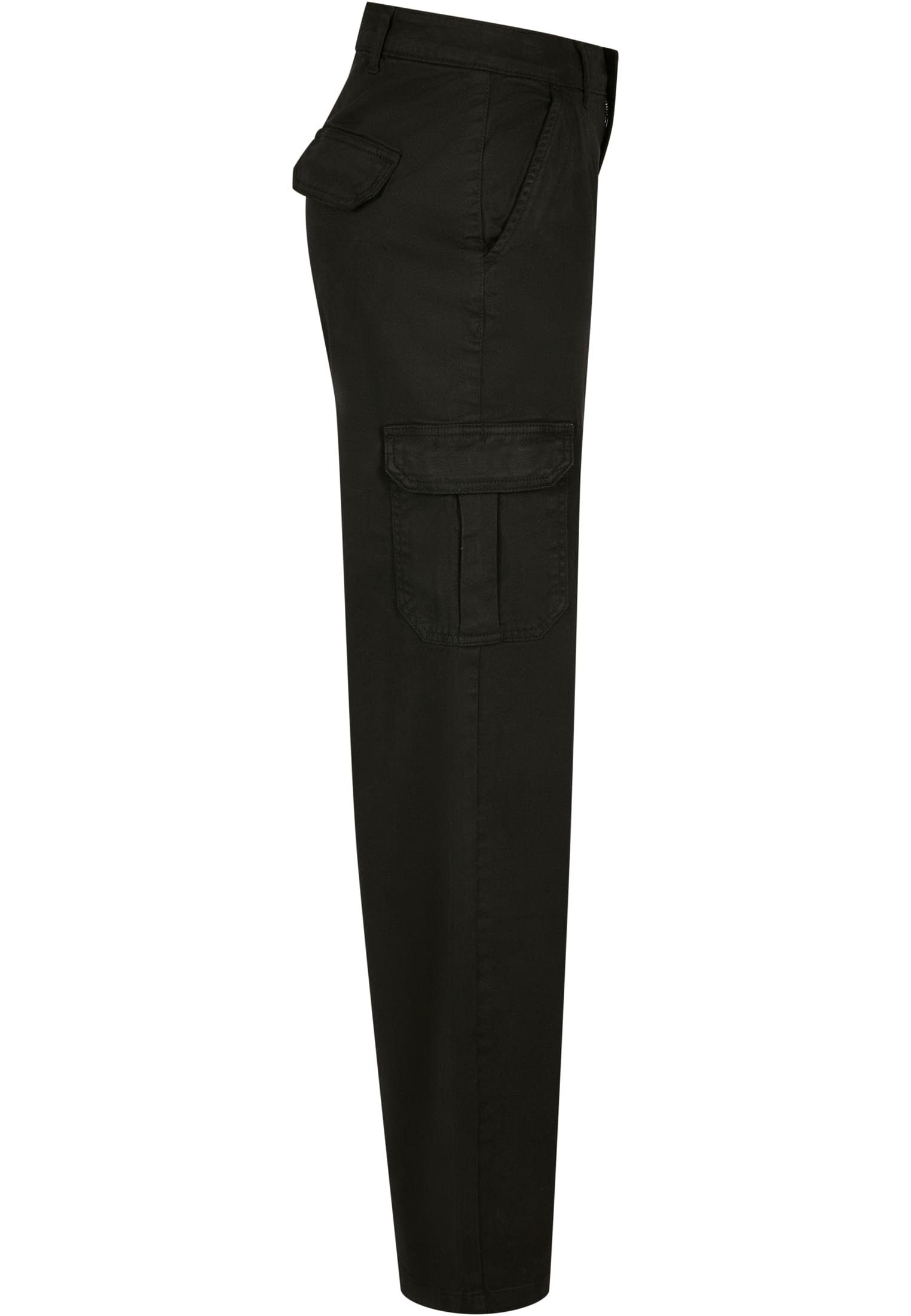 Waist Straight black CLASSICS URBAN Damen Cargo Pants (1-tlg) Ladies Stoffhose High