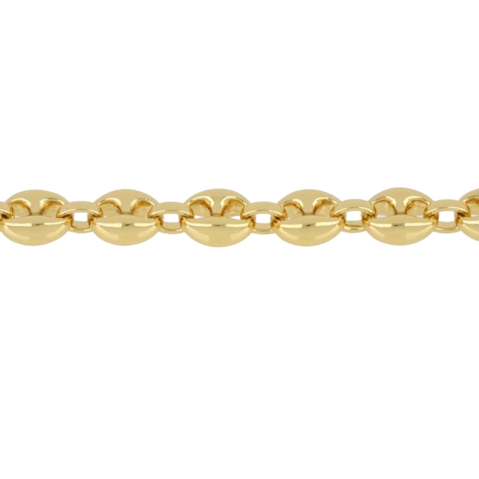 Vergoldet 585 Damen Tony Fein Goldkette Herren in 8mm, und Kaffeebohnenkette für Italy Made