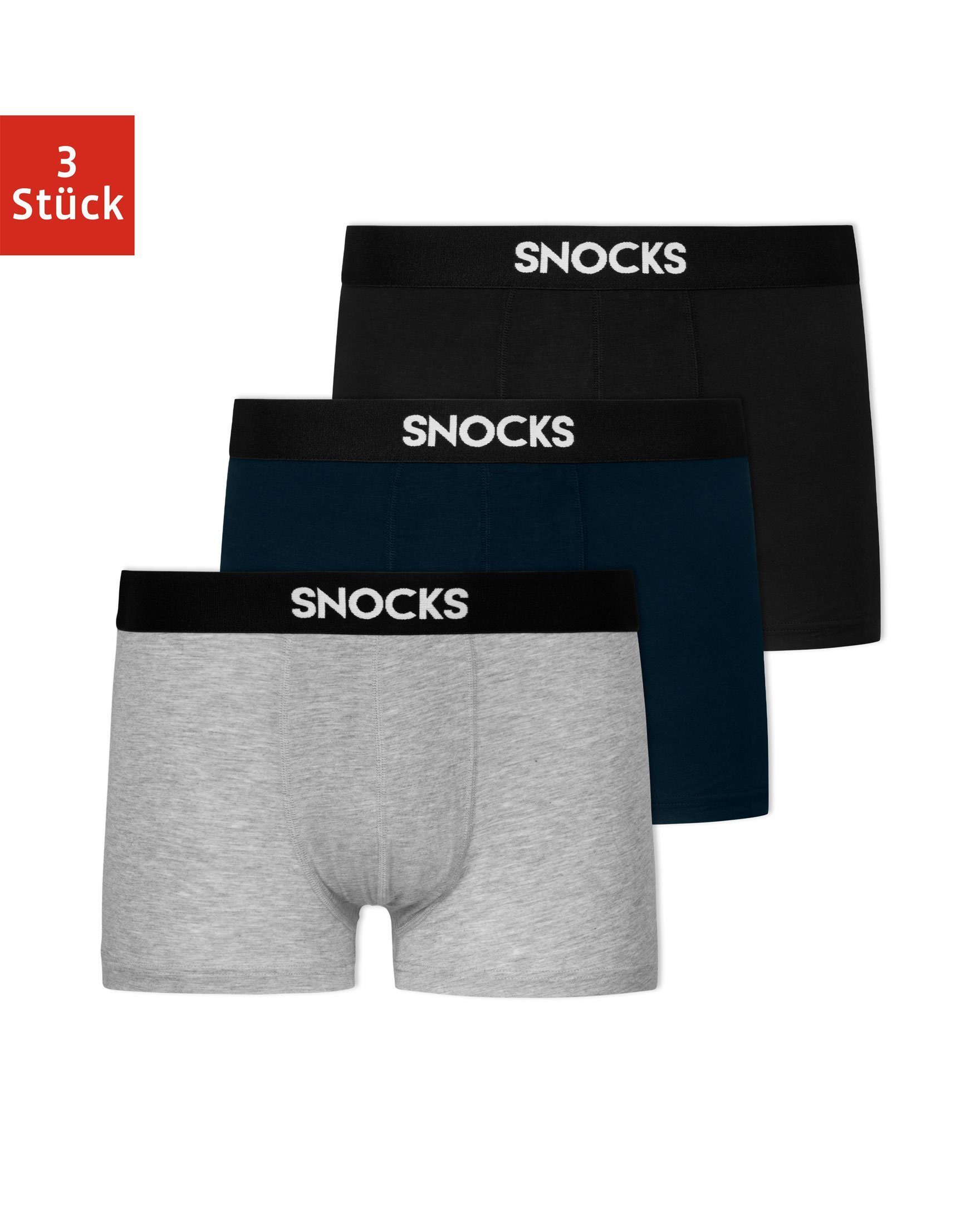 Wäsche/Bademode Boxershorts SNOCKS Boxershorts Modal Enge Unterhosen Herren Männer (3 Stück) aus 95% Lenzing Modal, besonders we