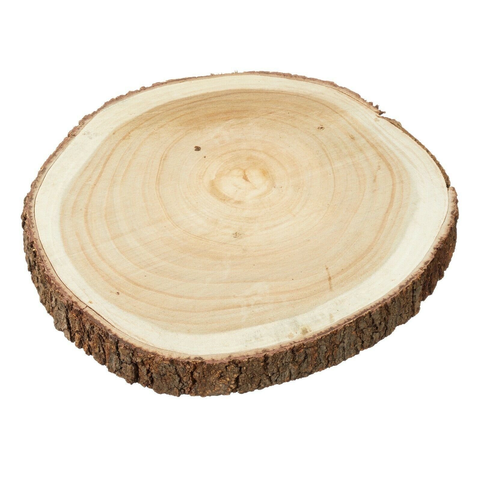Meinposten Holzbauscheibe Holzscheibe Baumscheibe Dekobrett Holzbrett Brett Deko Tablett Ø30cm, Ø 280,00 mm, 1-St., Durchmesser: 28 bis 32 cm