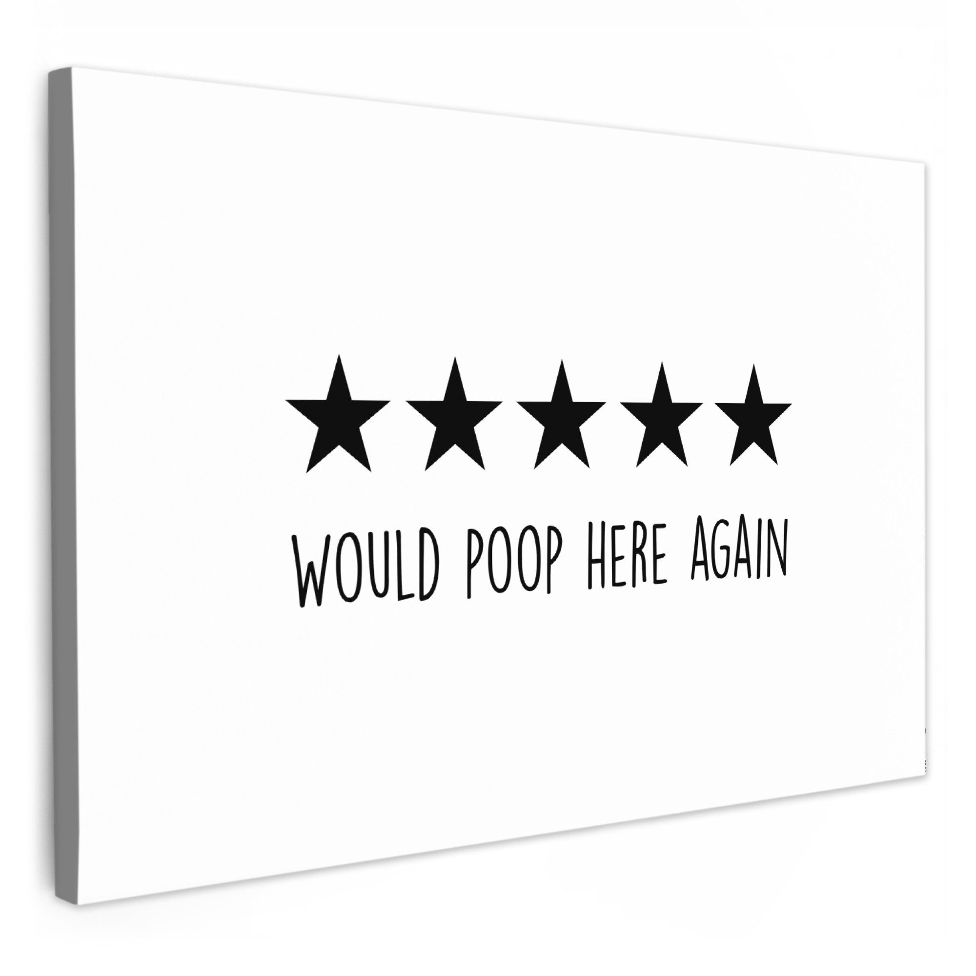 OneMillionCanvasses® Leinwandbild Sprüche - Would poop günstig online kaufen
