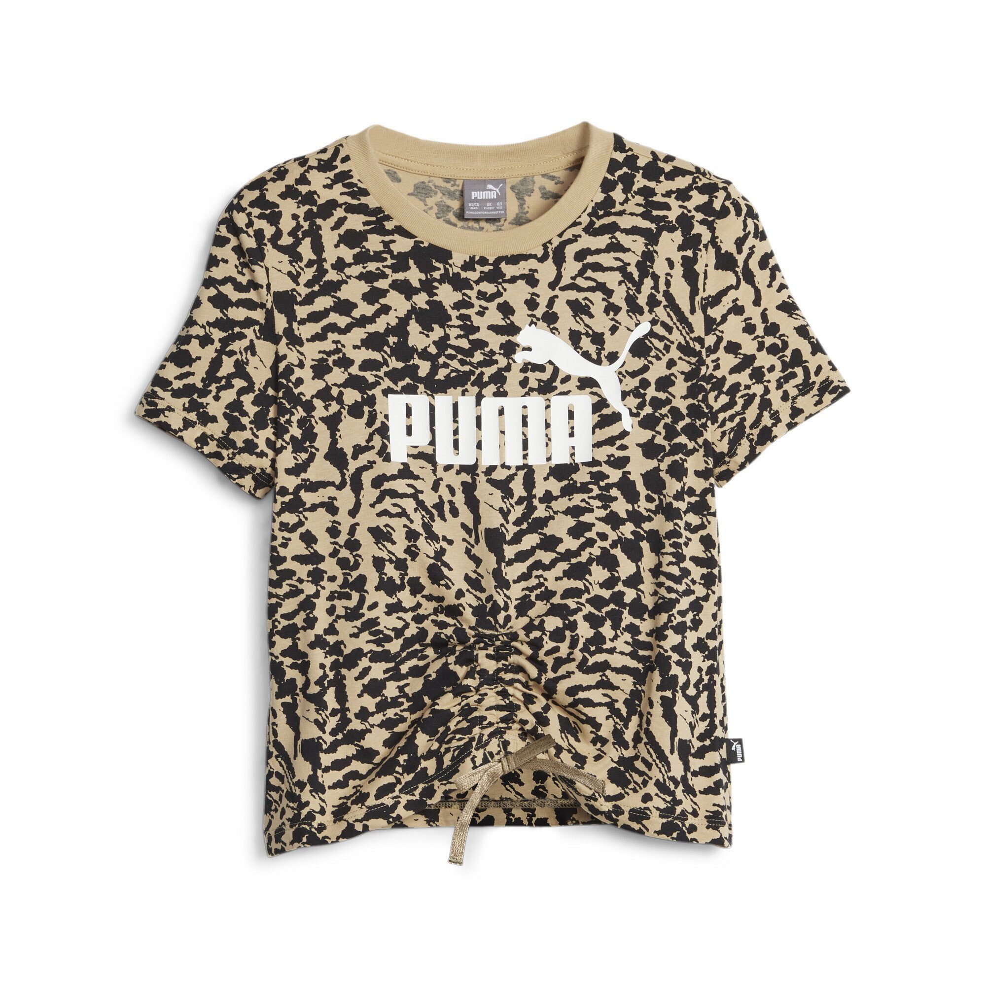 PUMA T-Shirt Dune Sand ESS+ Beige Mädchen T-Shirt ANIMAL