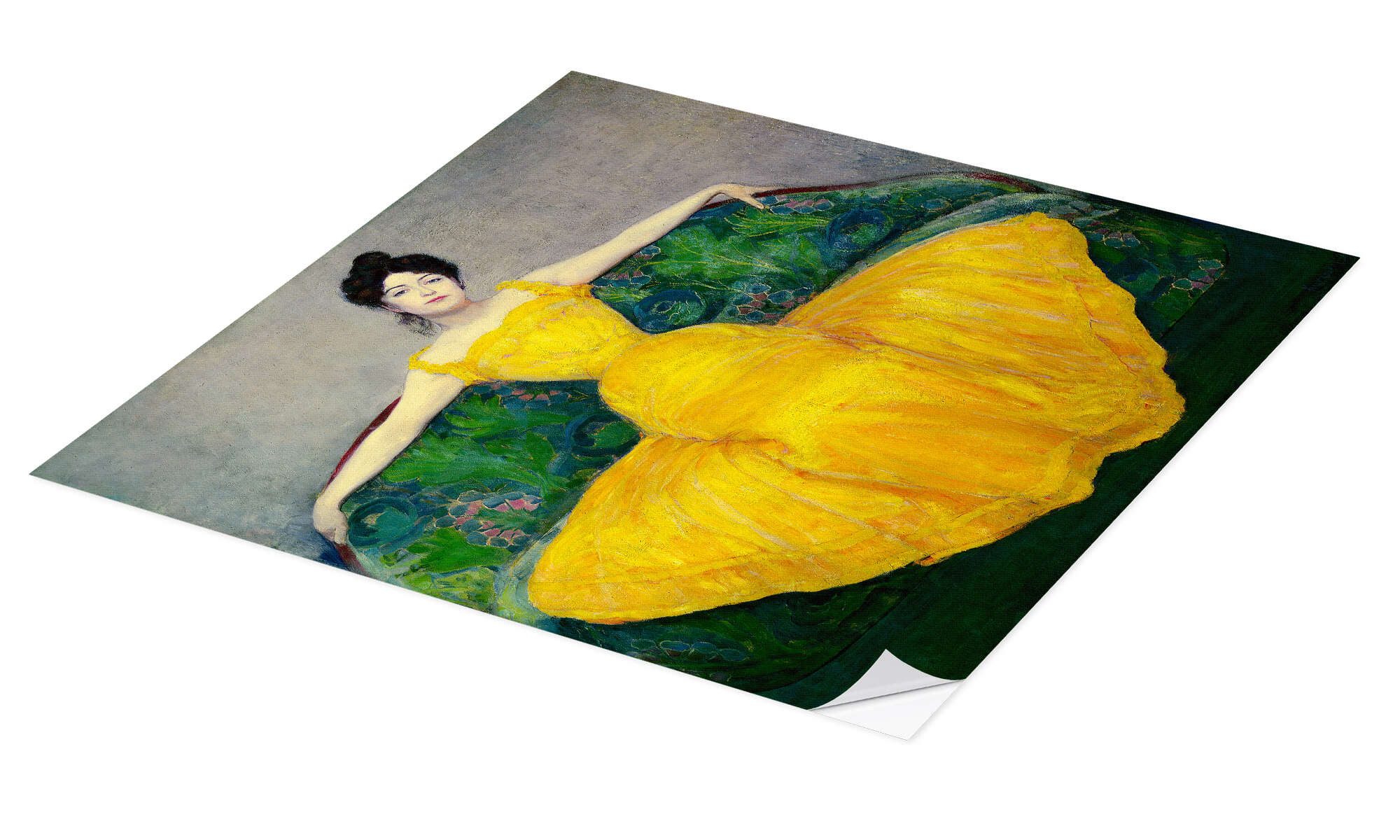 Posterlounge Wandbild Dame in Gelb, Maximilian günstig online kaufen