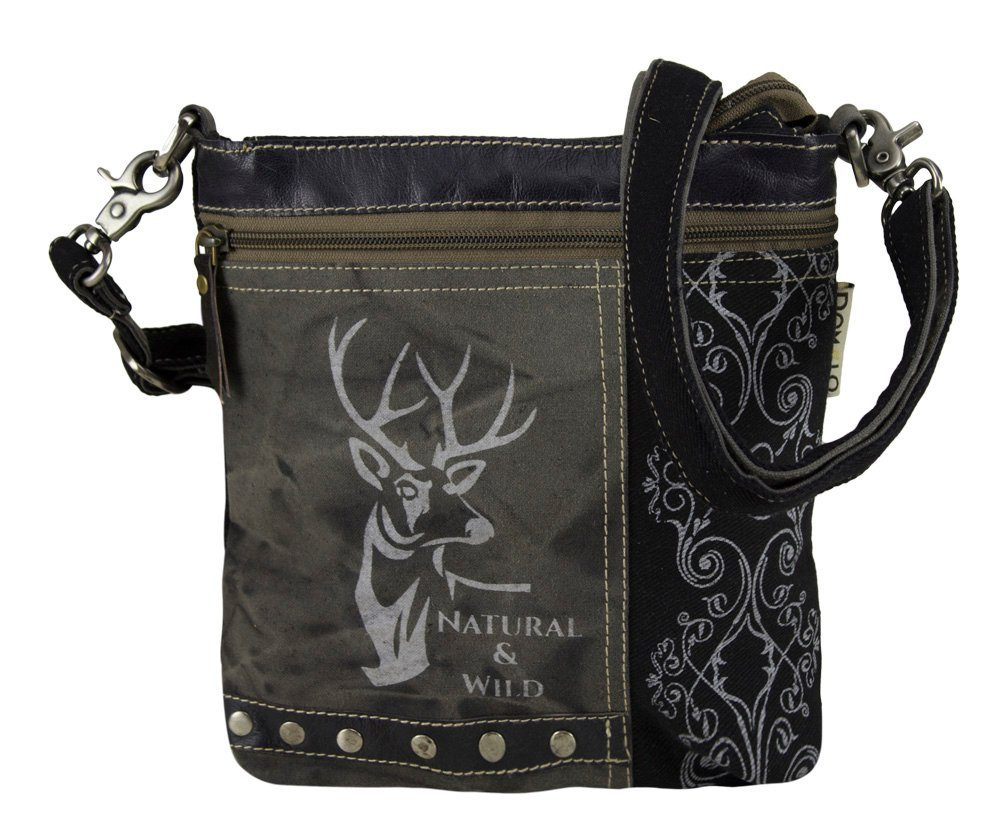 Domelo Trachtentasche Domelo Trachtentasche Umhängetasche Canvas & Leder Hi günstig online kaufen