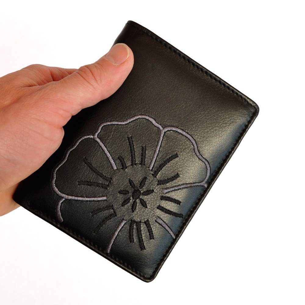 BRANCO Geldbörse Schicke Damen-Geldbörse / Portemonnaie, Leder, Schwarz, Branco 22369