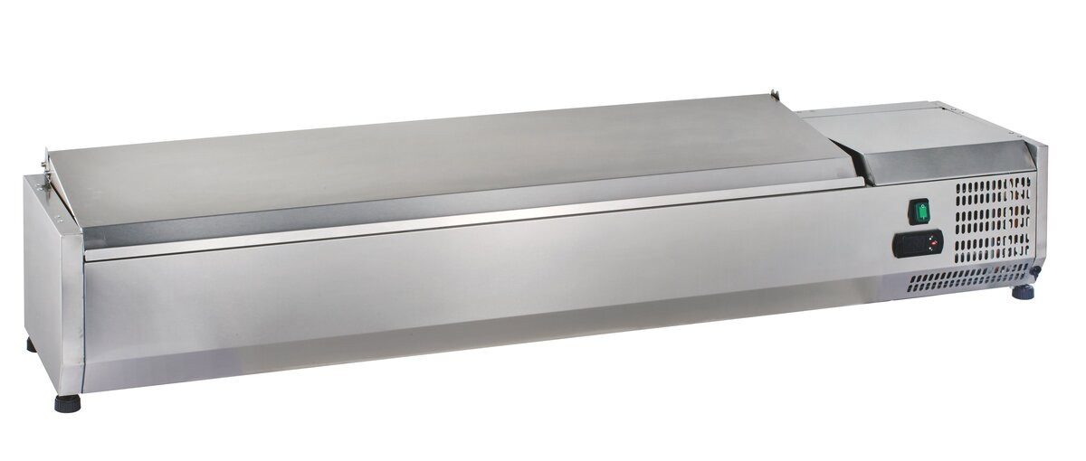 GastroHero Dönergrill Kühlaufsatz - 5x GN 1/4 aus Edelstahl, Döner Pizza Imbiss Gastro, 145 W