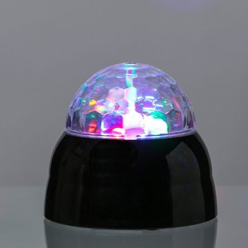 SATISFIRE Discolicht Mini Party Lichteffekt DISCO DOME Discokugel USB/Batt. RGB Farbspiel, LED Classic, RGB (rot, grün, blau)