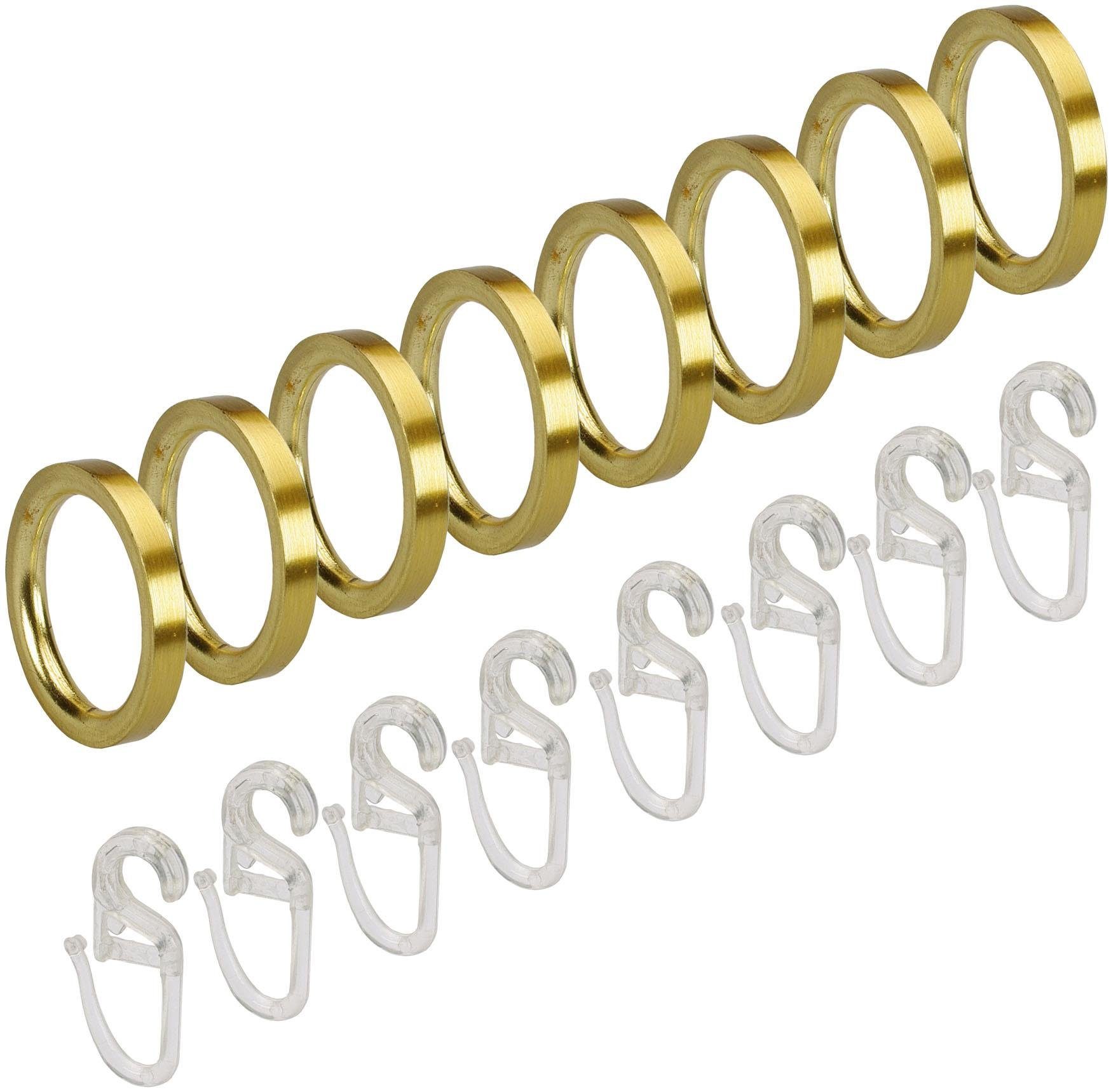 Liedeco Gardinenring, Gardinenstangen, (Set, 8-St., mit günstig online kaufen