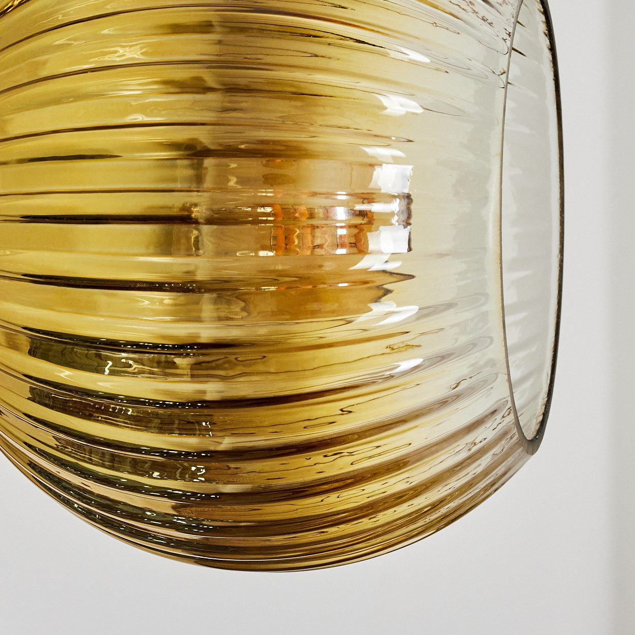 hofstein Wandleuchte Wandlampe aus Metall/Glas in Schwarz/Gold-/Kupferfarben, ohne Leuchtmittel, moderne Wandleuchte im Retro/Vintage-Design (Schirme 15 cm), E14