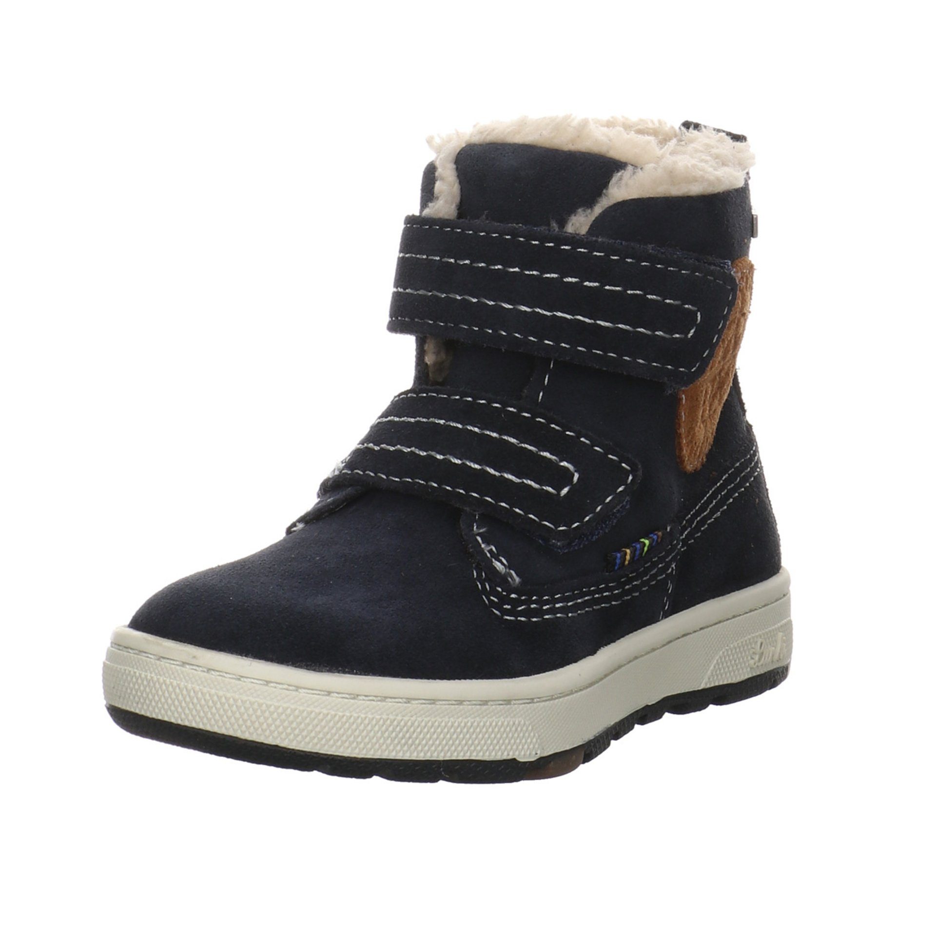 Lurchi Jungen Schnürhalbschuhe Diego-Tex Boots Winterboots Veloursleder jeans (305)