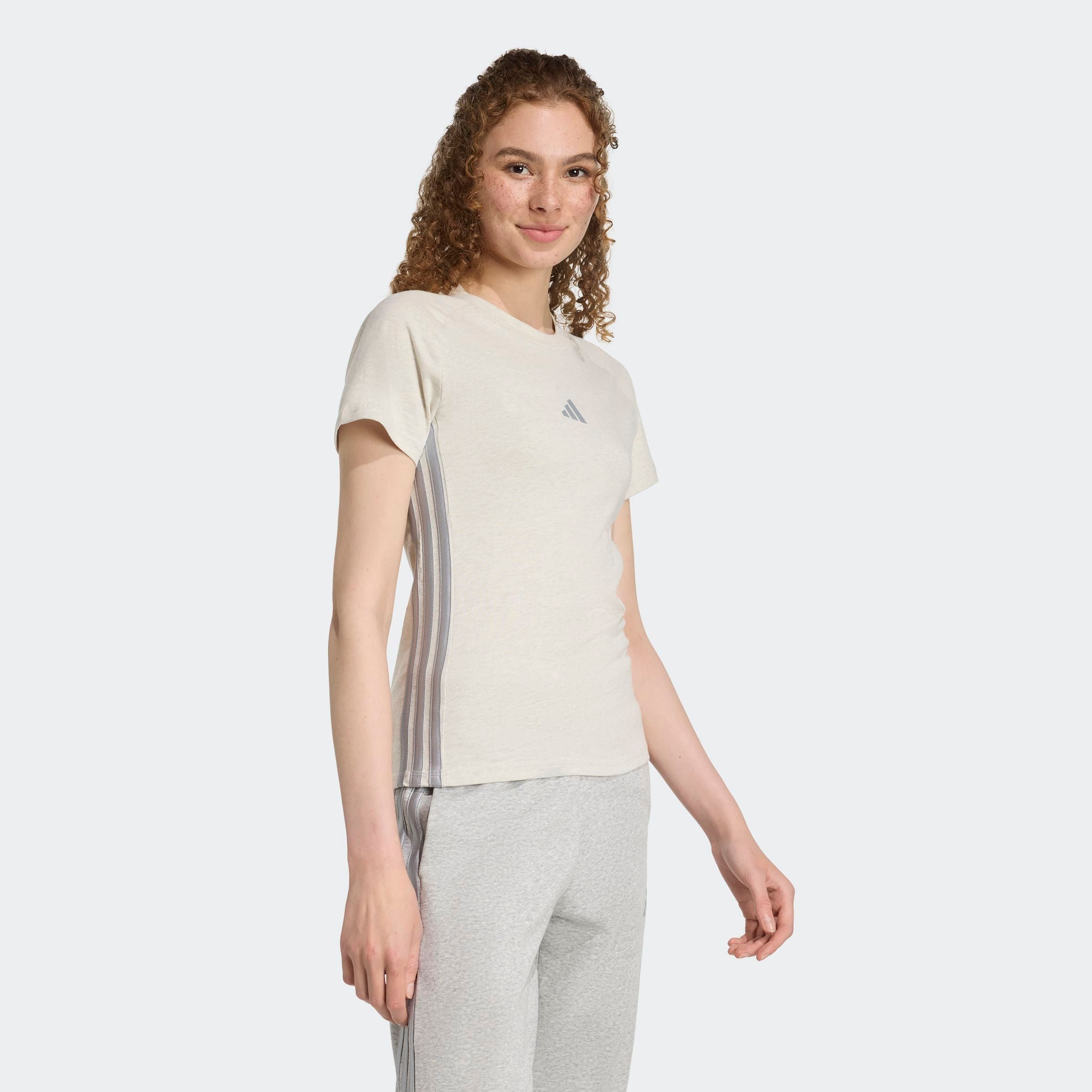 adidas Sportswear T-Shirt HOLIDAY 3-STREIFEN SCHMAL GESCHNITTENES schmal geschnittene Passform, Rundhalsausschnitt