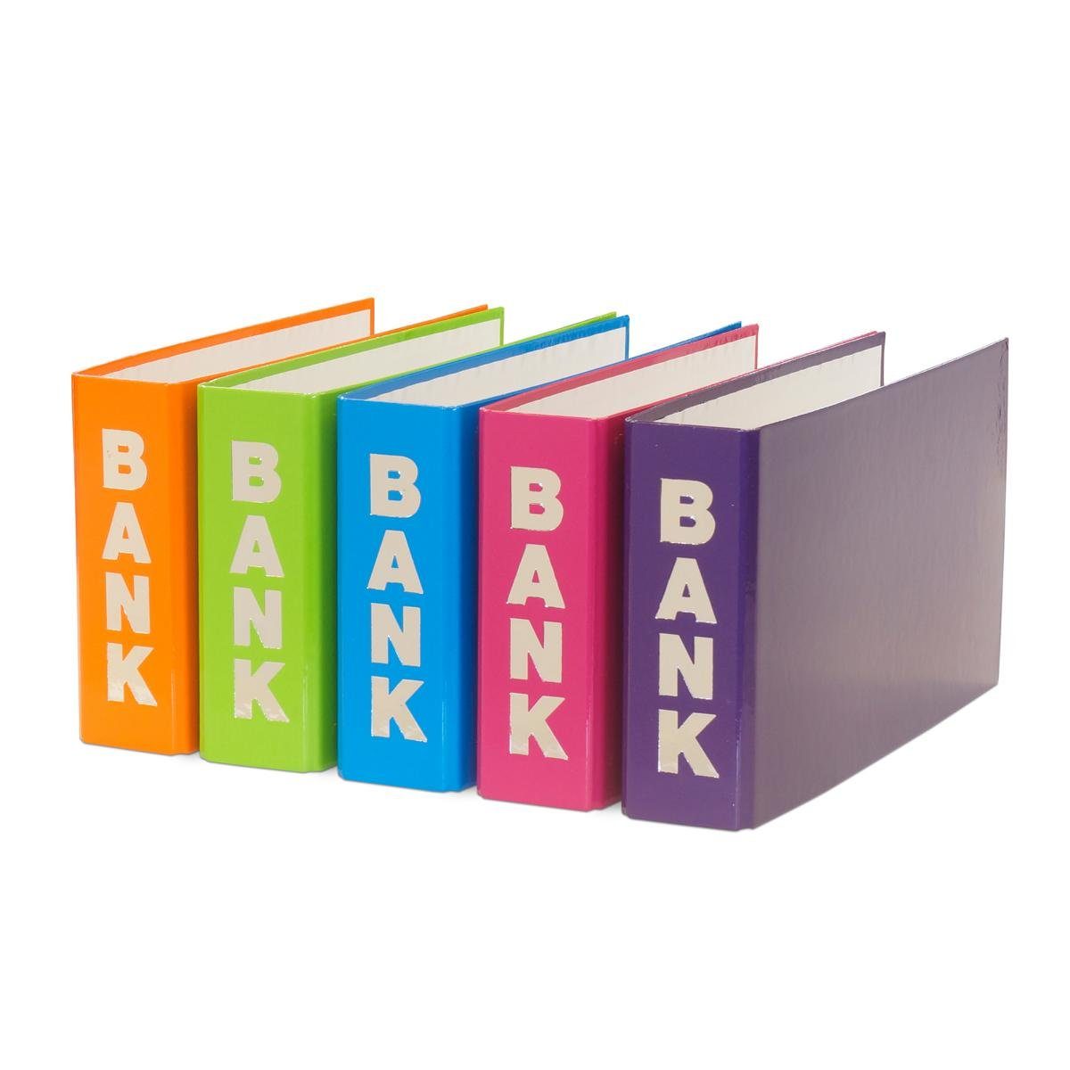 Livepac Office Bankordner 5 Bankordner / 140x250mm / je 1x orange, hellgrün, hellblau, pink und