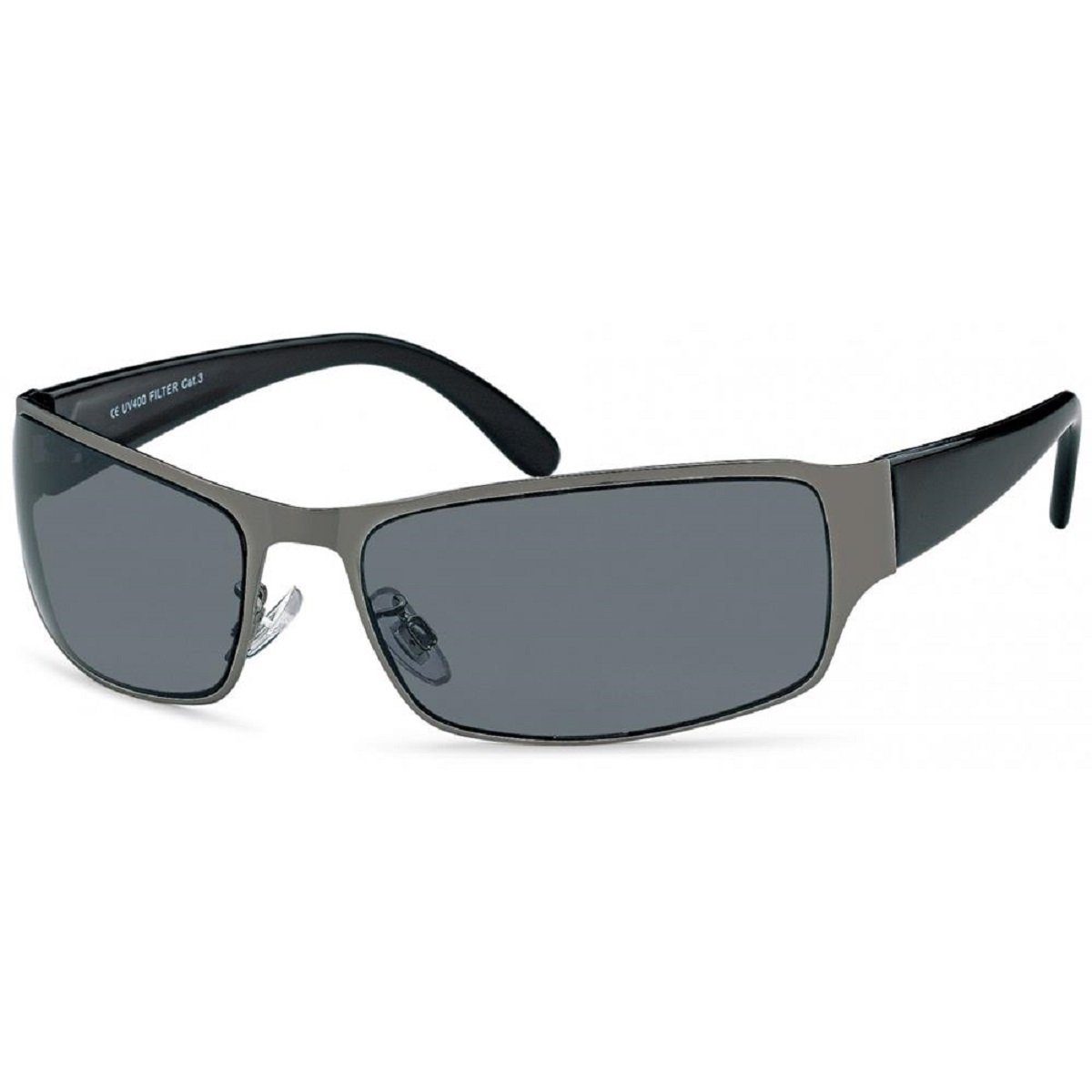 BEZLIT Eyewear Sonnenbrille Herren Biker Sonnenbrille 80er (1-St) glänzente bügel