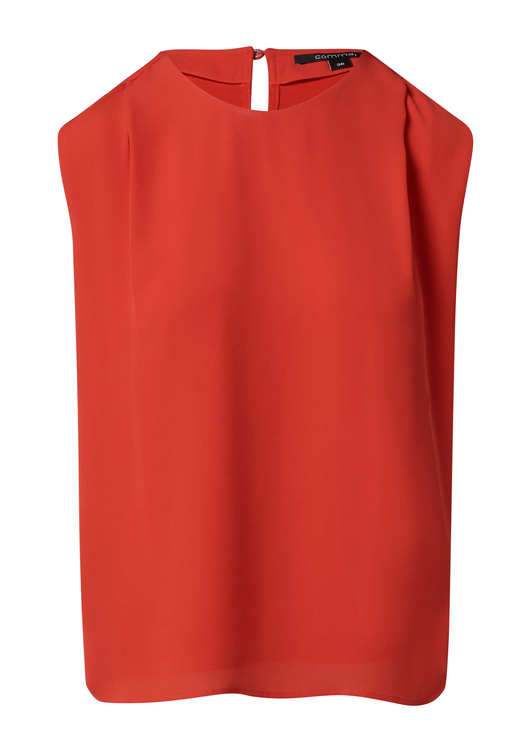 comma Muskelshirt T-Shirt Viskose-Top im Fabricmix günstig online kaufen