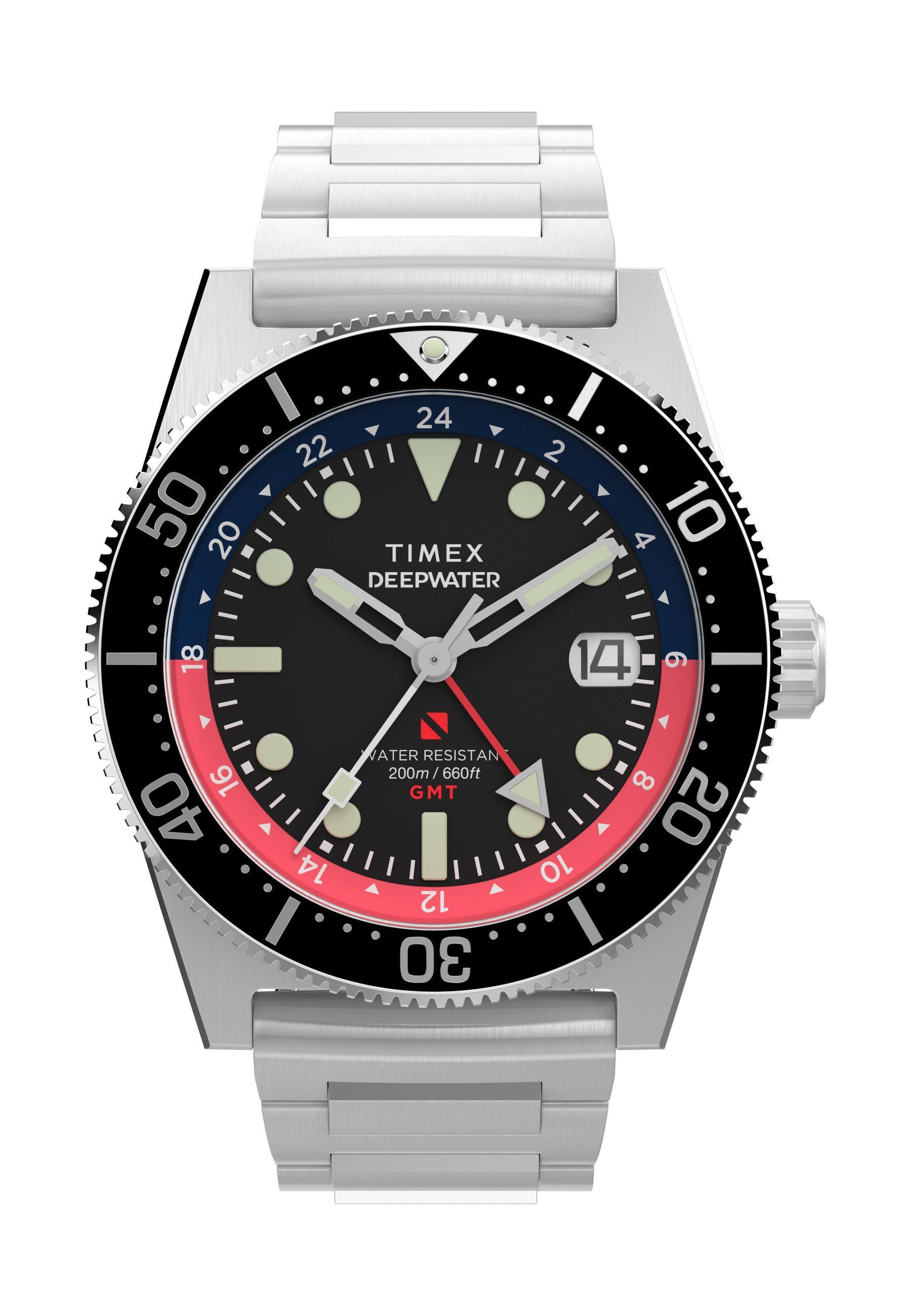 Timex Quarzuhr Deepwater Reef 200 GMT, (1-tlg., Not a set – not applicable to this product), Quarz-Analoguhr
