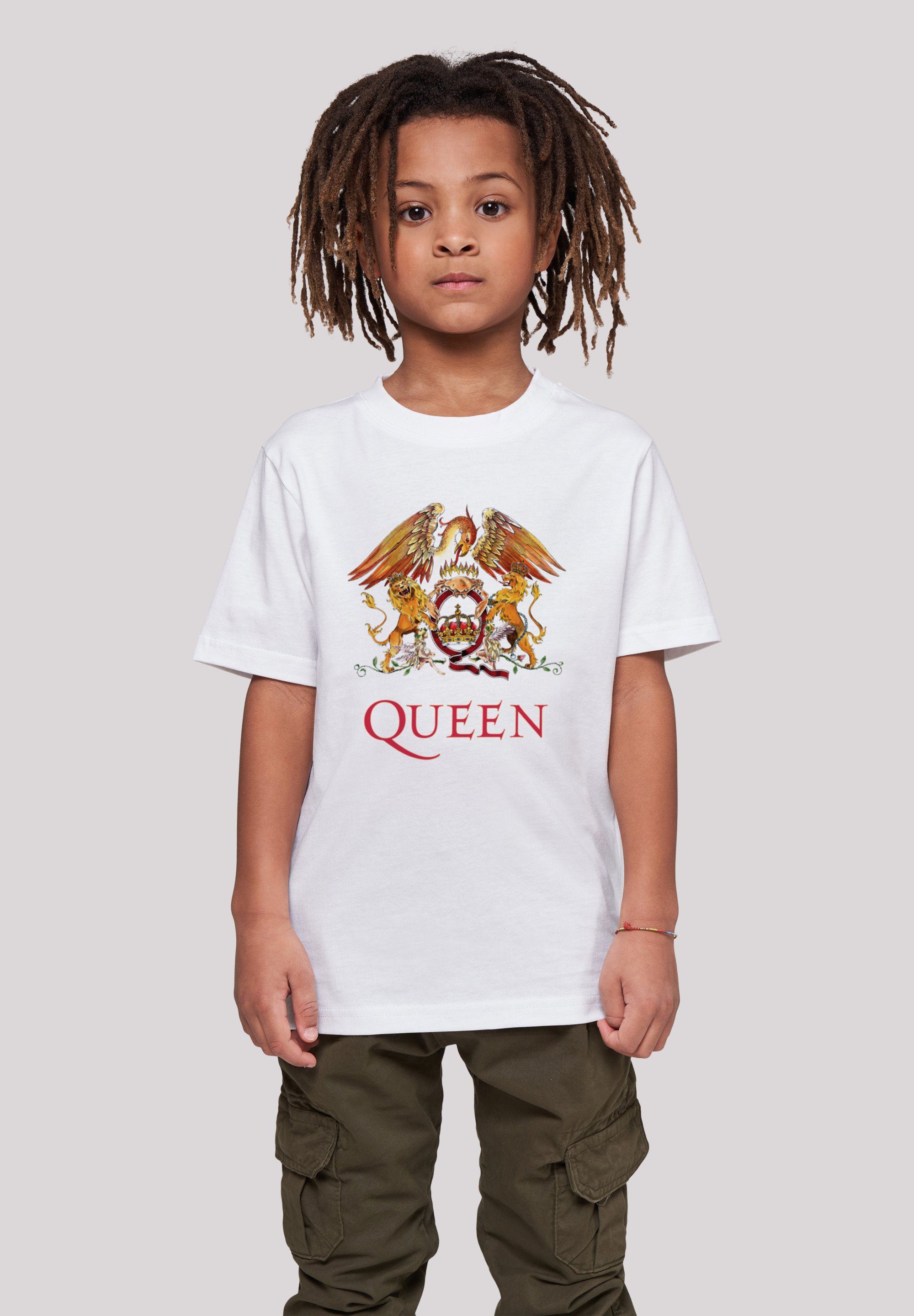 F4NT4STIC T-Shirt Queen Rockband Classic Crest Black Print weiß