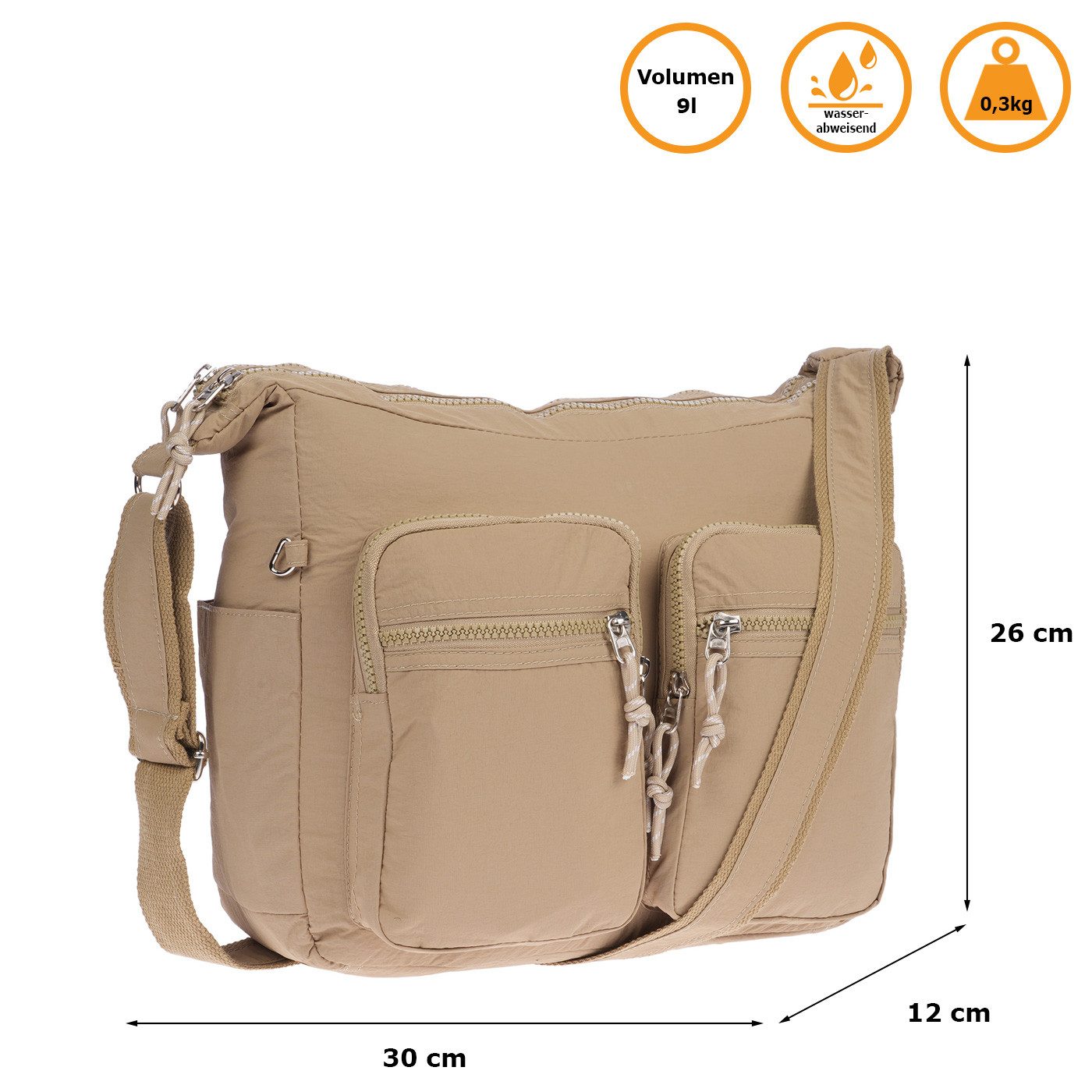 Christian Wippermann Henkeltasche Große Damen Tasche Umhängetasche Schultertasche (einzeln), Henkeltasche