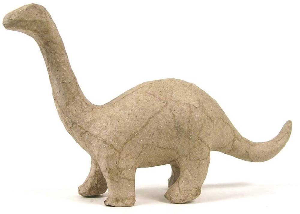 Pompon Pappmaché - H-Erzmade XS Karton Brontosaurus Figur Décopatch