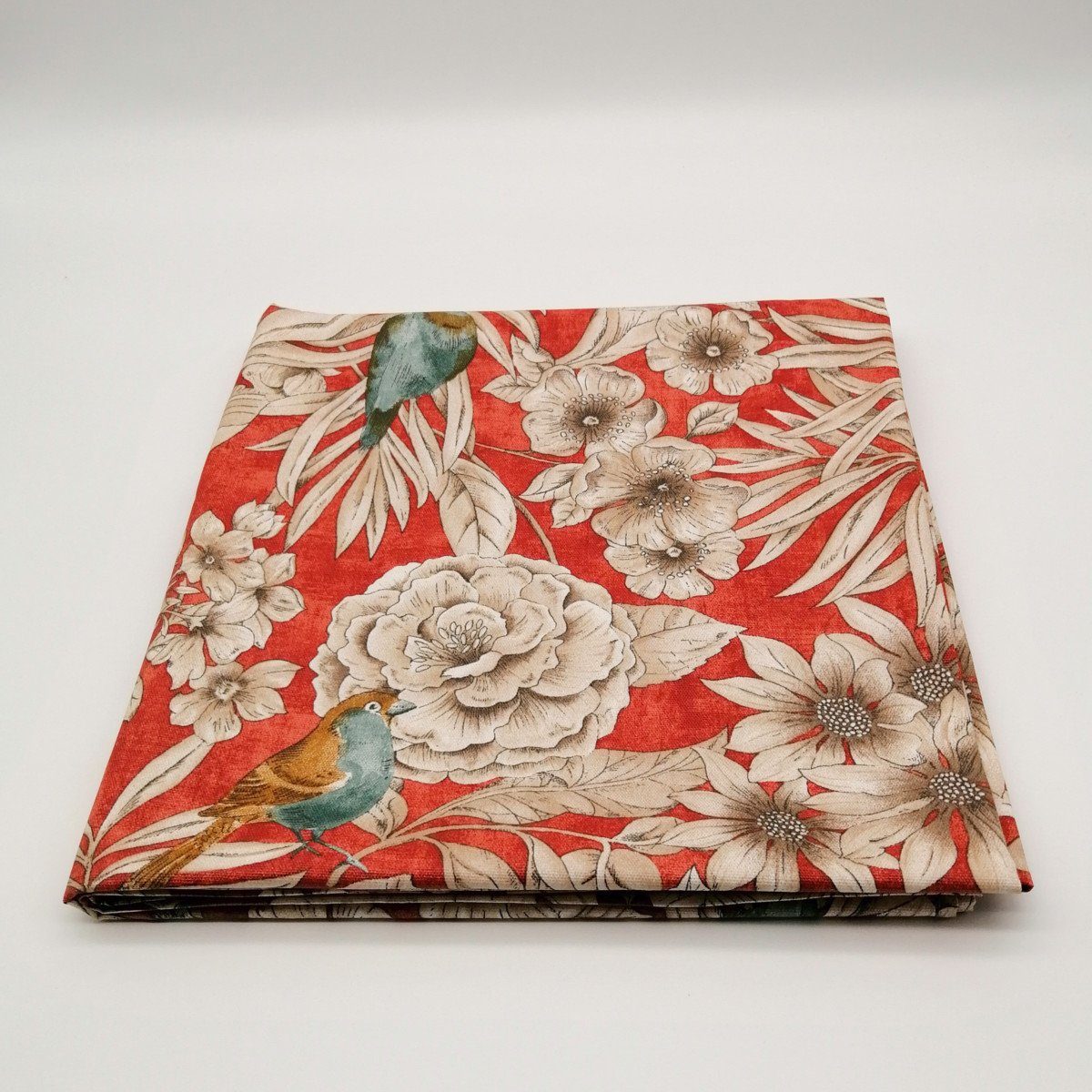 Mit Liebe Tischdecke Baumwolle: beschichtete Tischdecke Rot dekoriert Blumenparadies