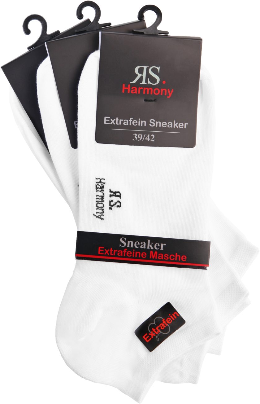 RS Harmony Socken 3 Paar RS. Harmony 35013 Sneaker weiß 39-42, 43-46